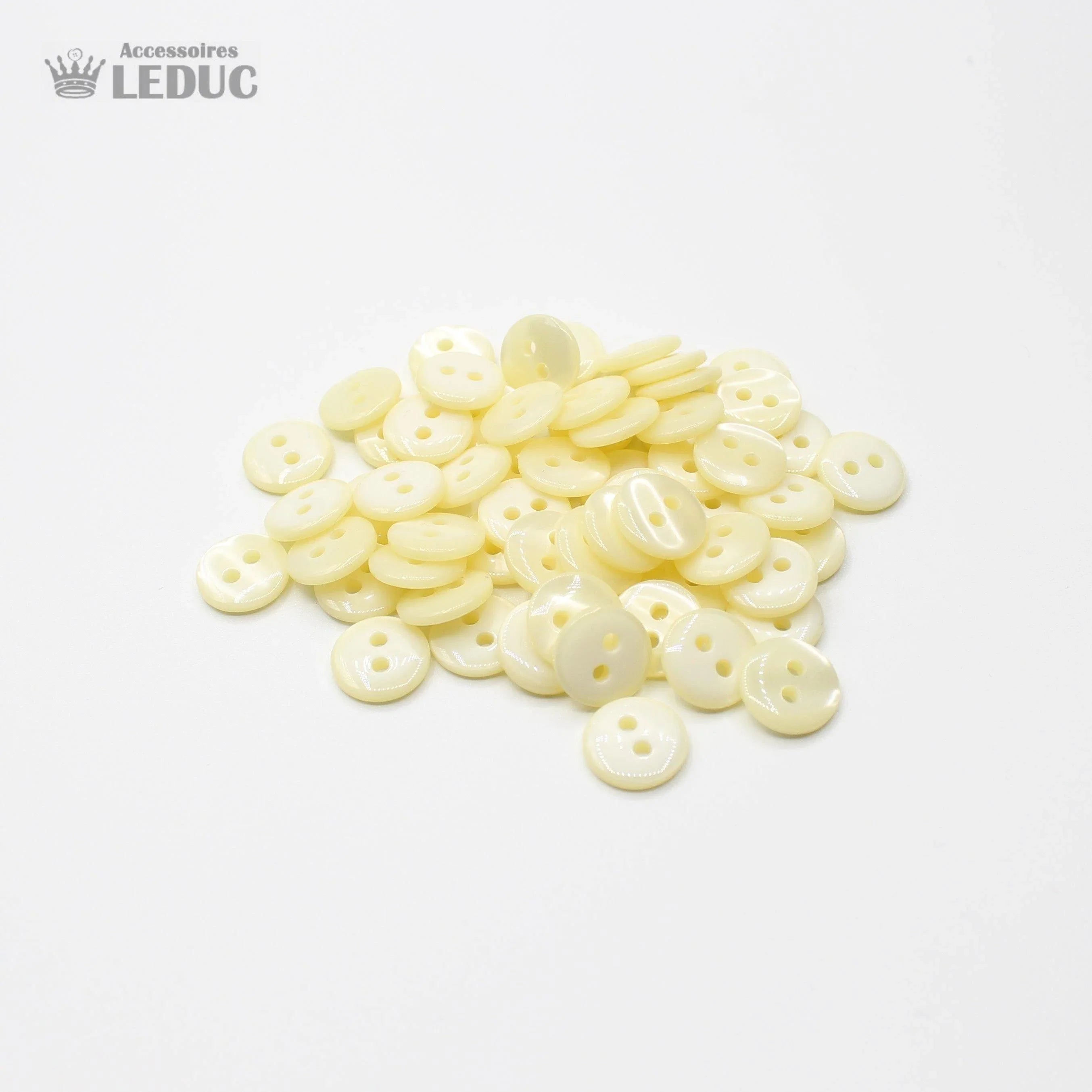 50 pieces - 2 Holes Polyester Button for Blouses 20mm (32") - (KP2 105 32") - ACCESSOIRES LEDUC