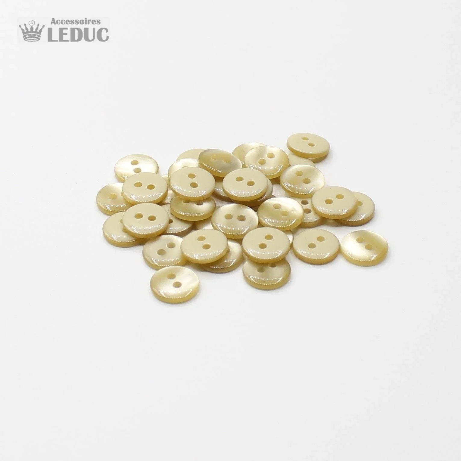 50 pieces - 2 Holes Polyester Button for Blouses 20mm (32") - (KP2 105 32") - ACCESSOIRES LEDUC