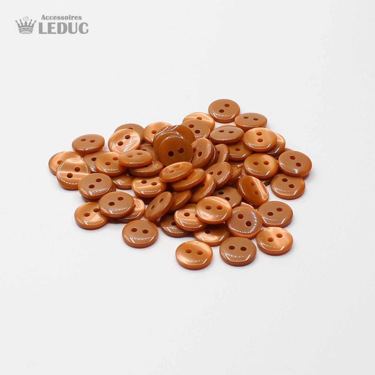 50 pieces - 2 Holes Polyester Button for Blouses 20mm (32") - (KP2 105 32") - ACCESSOIRES LEDUC