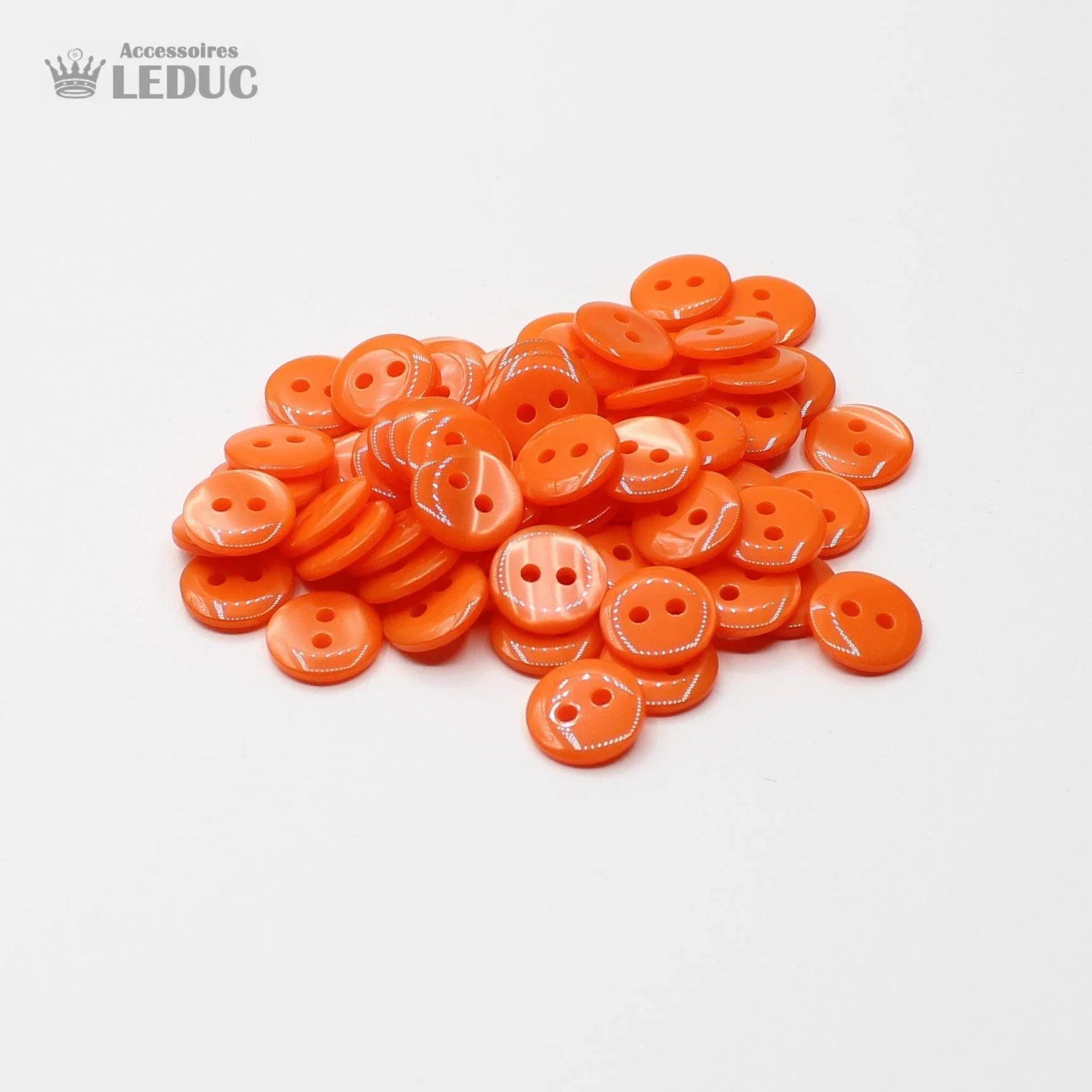 50 pieces - 2 Holes Polyester Button for Blouses 20mm (32") - (KP2 105 32") - ACCESSOIRES LEDUC