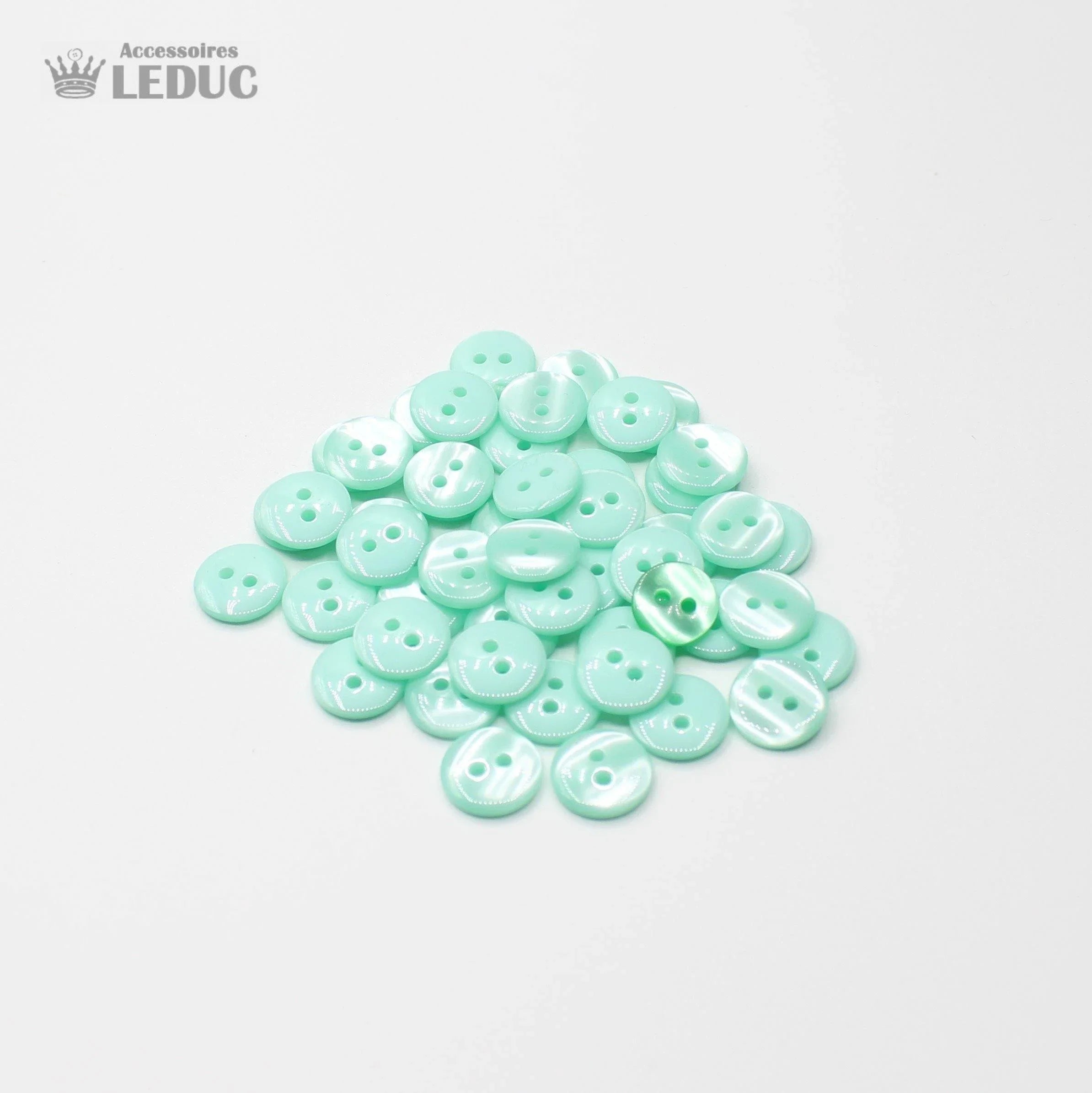 50 pieces - 2 Holes Polyester Button for Blouses 20mm (32") - (KP2 105 32") - ACCESSOIRES LEDUC