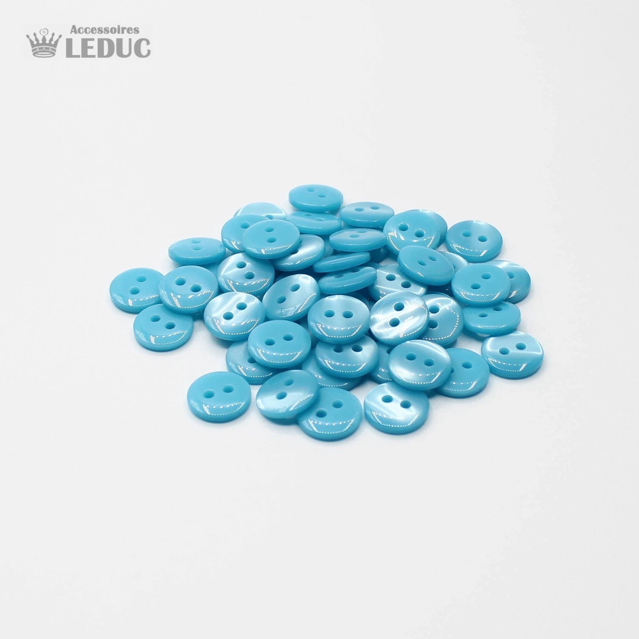 50 pieces - 2 Holes Polyester Button for Blouses 20mm (32") - (KP2 105 32") - ACCESSOIRES LEDUC