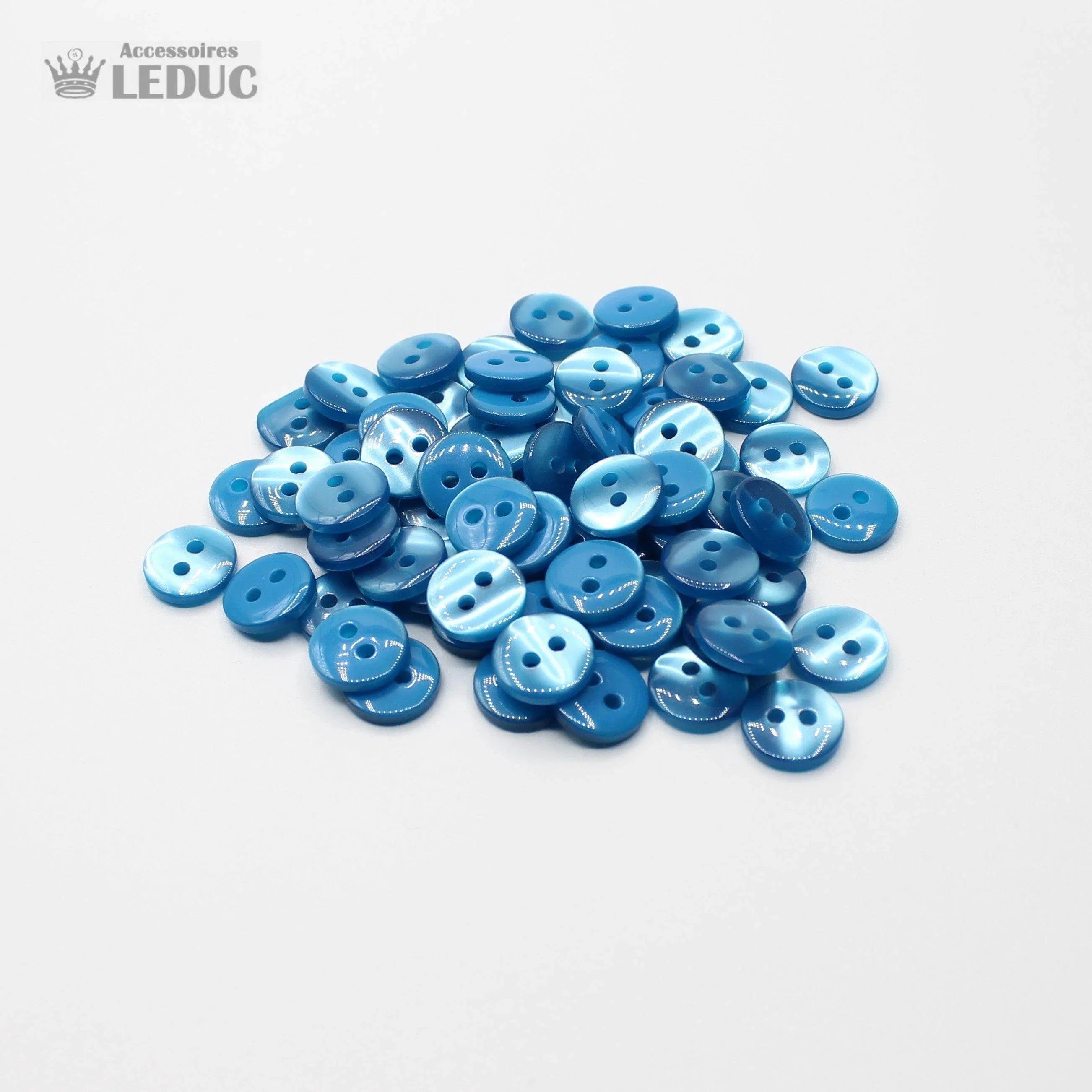 50 pieces - 2 Holes Polyester Button for Blouses 20mm (32") - (KP2 105 32") - ACCESSOIRES LEDUC