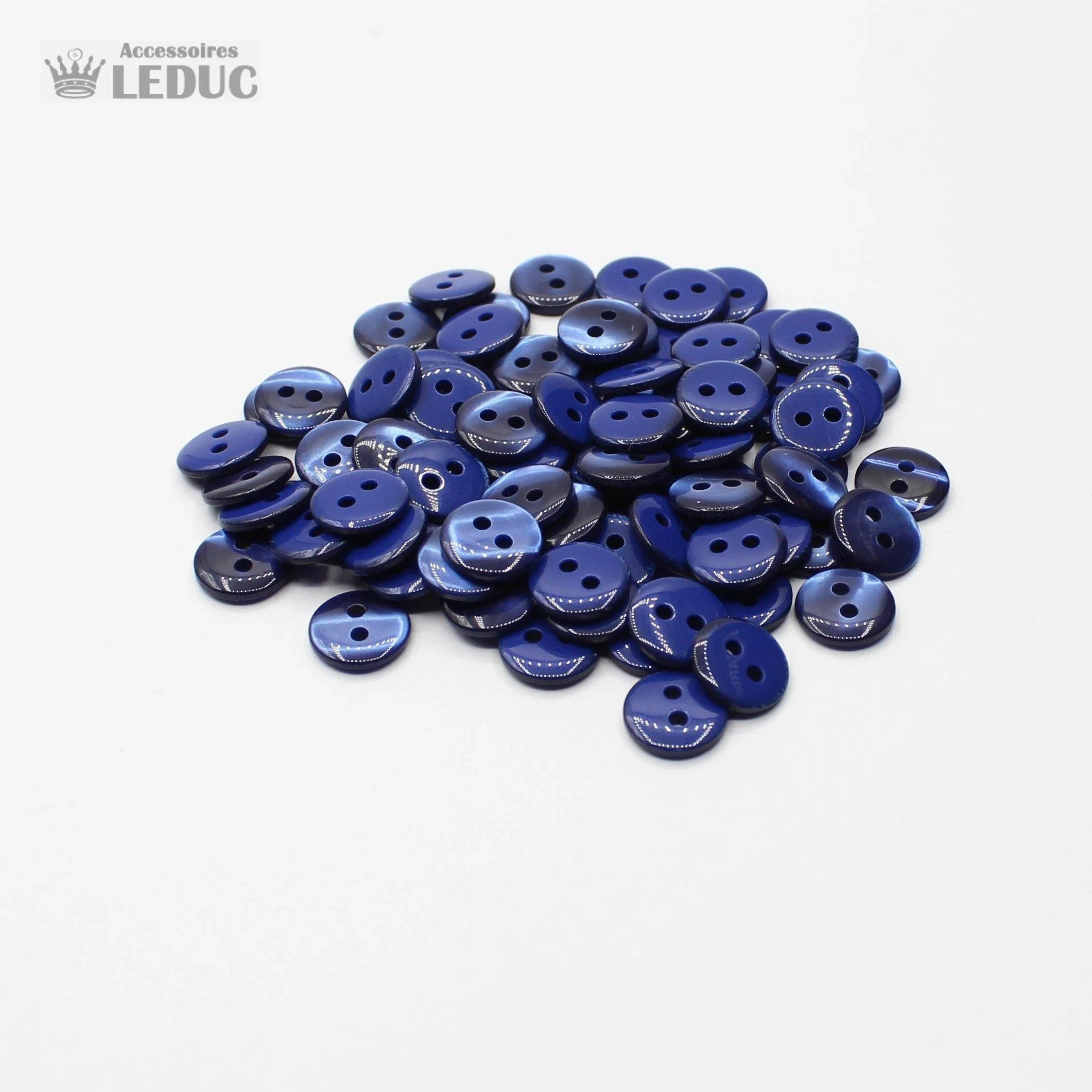50 pieces - 2 Holes Polyester Button for Blouses 20mm (32") - (KP2 105 32") - ACCESSOIRES LEDUC
