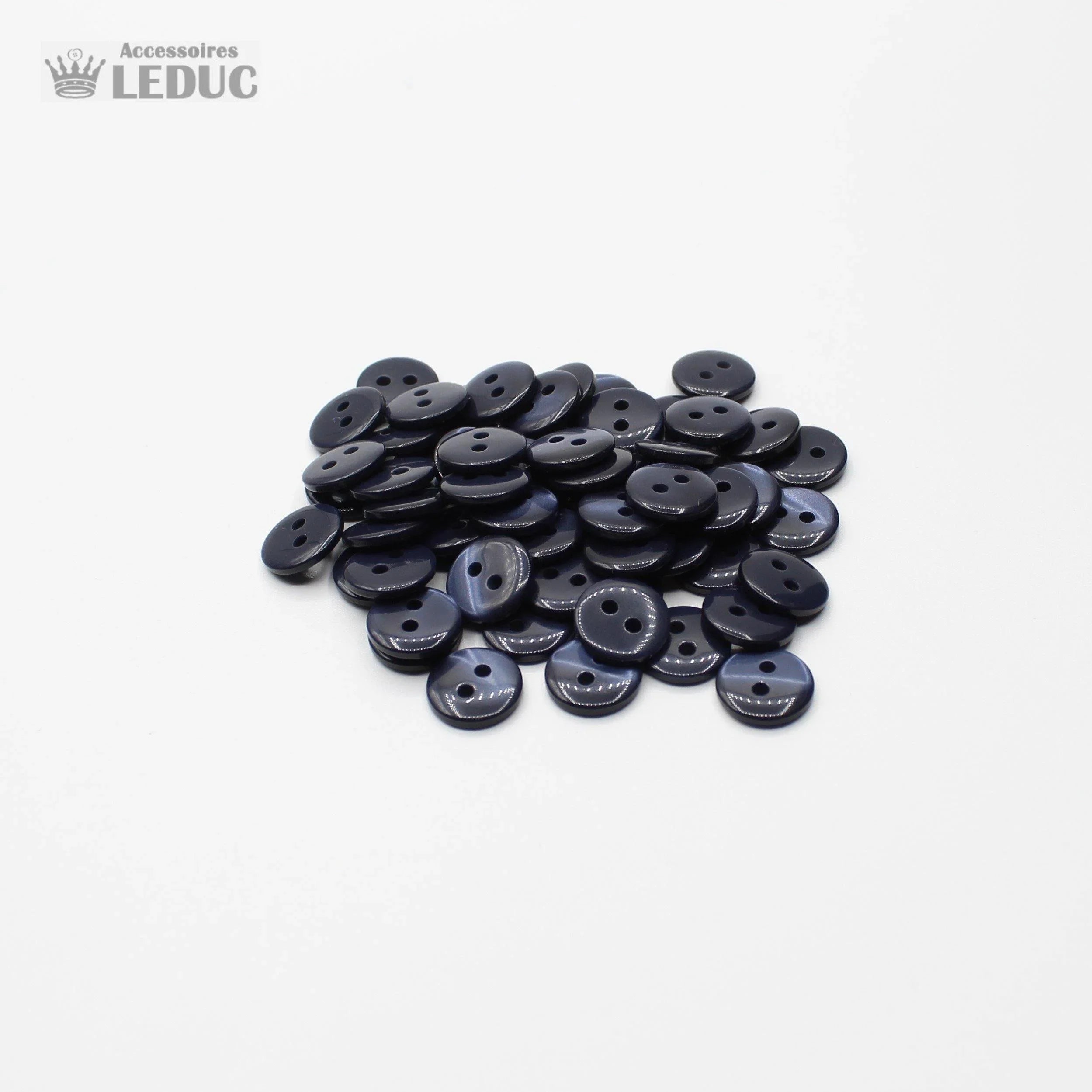 50 pieces - 2 Holes Polyester Button for Blouses 20mm (32") - (KP2 105 32") - ACCESSOIRES LEDUC