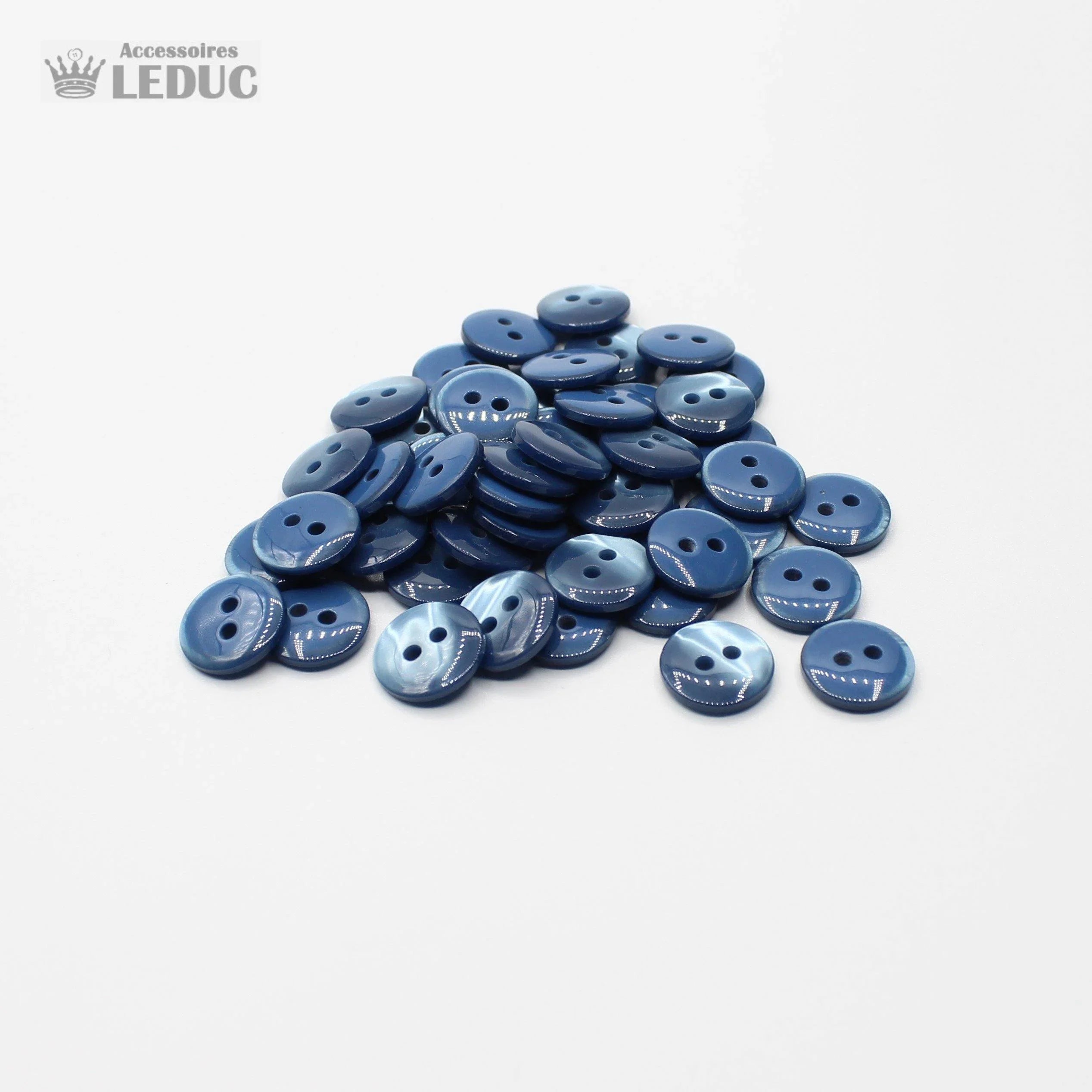 50 pieces - 2 Holes Polyester Button for Blouses 20mm (32") - (KP2 105 32") - ACCESSOIRES LEDUC