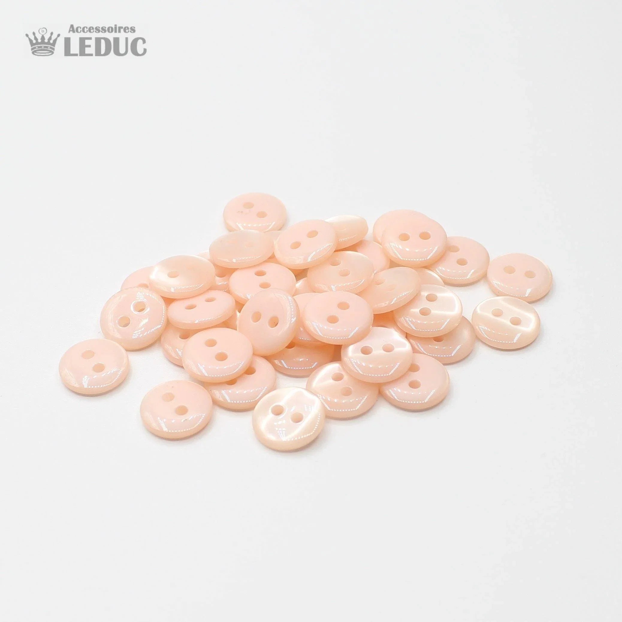 50 pieces - 2 Holes Polyester Button for Blouses 20mm (32") - (KP2 105 32") - ACCESSOIRES LEDUC