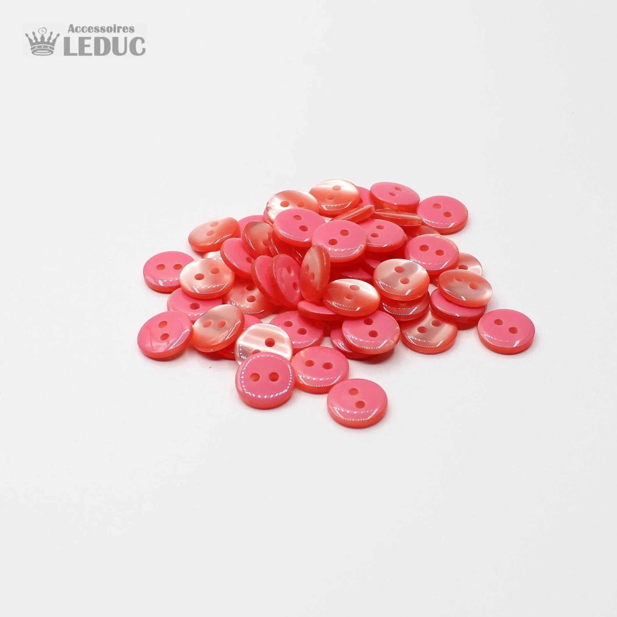 50 pieces - 2 Holes Polyester Button for Blouses 20mm (32") - (KP2 105 32") - ACCESSOIRES LEDUC