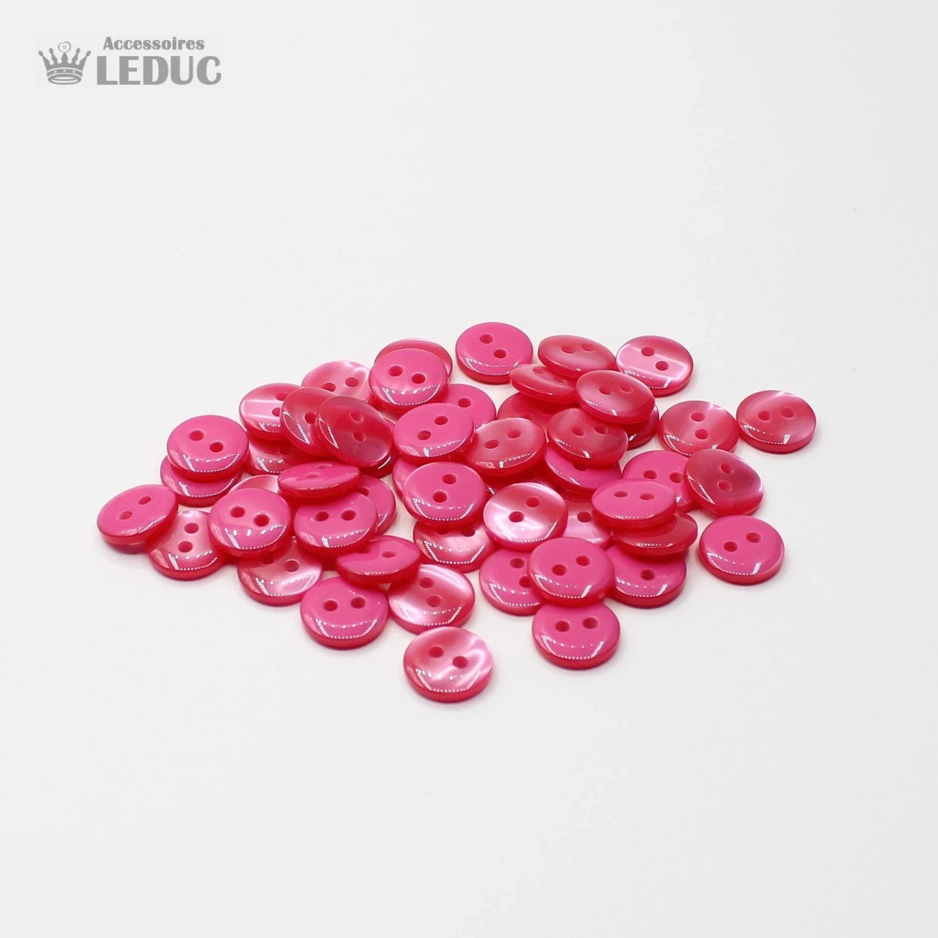 50 pieces - 2 Holes Polyester Button for Blouses 20mm (32") - (KP2 105 32") - ACCESSOIRES LEDUC