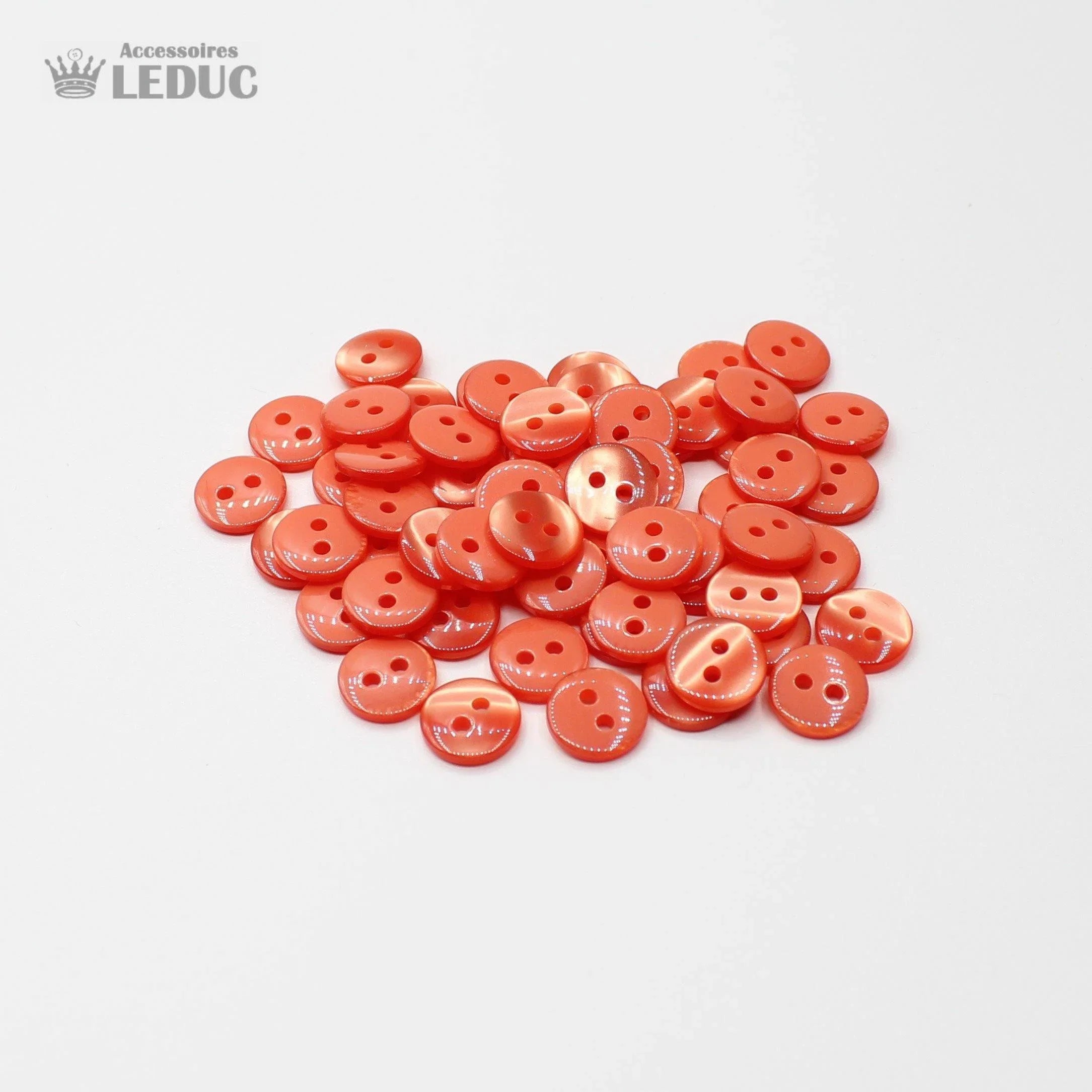 50 pieces - 2 Holes Polyester Button for Blouses 20mm (32") - (KP2 105 32") - ACCESSOIRES LEDUC