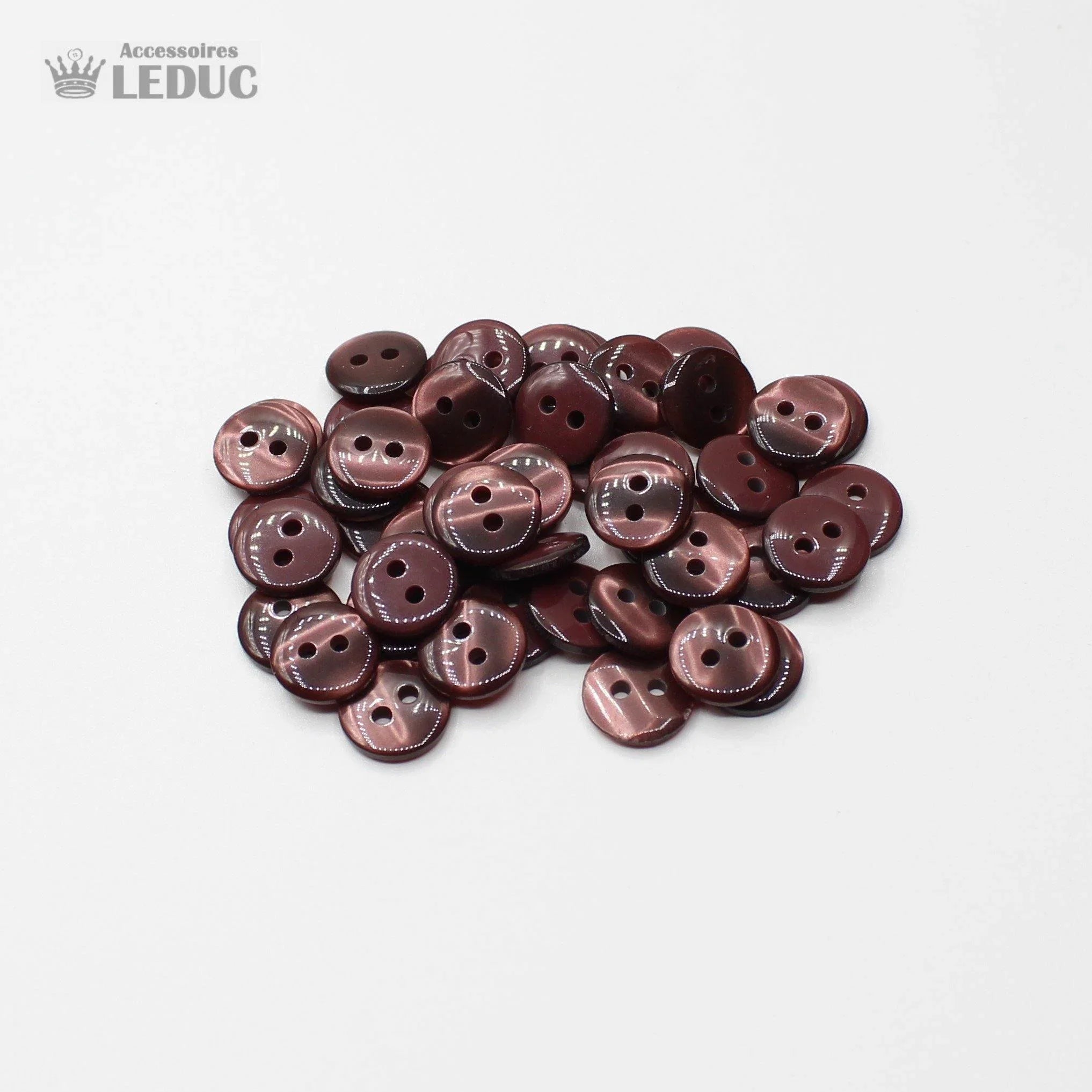 50 pieces - 2 Holes Polyester Button for Blouses 20mm (32") - (KP2 105 32") - ACCESSOIRES LEDUC