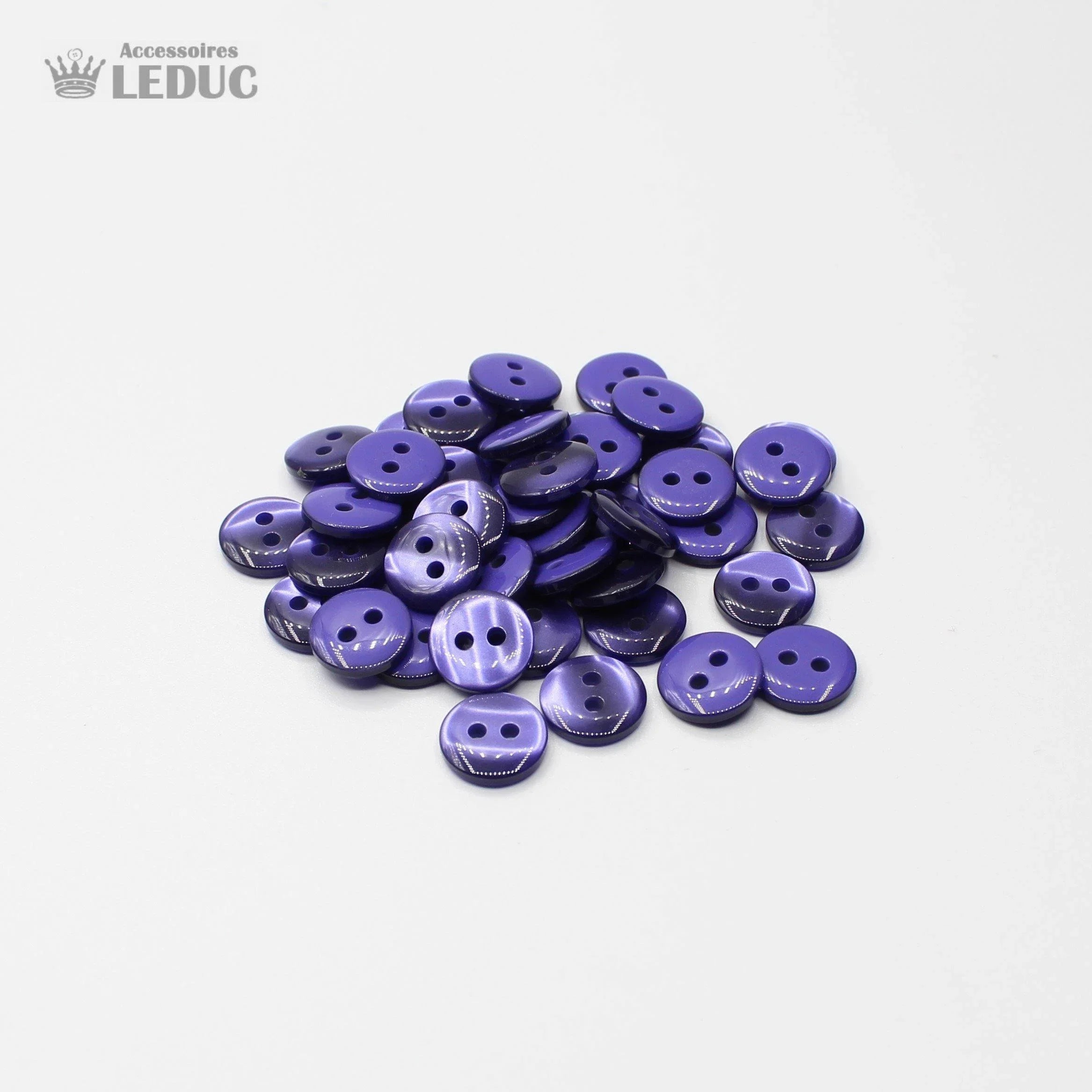 50 pieces - 2 Holes Polyester Button for Blouses 20mm (32") - (KP2 105 32") - ACCESSOIRES LEDUC