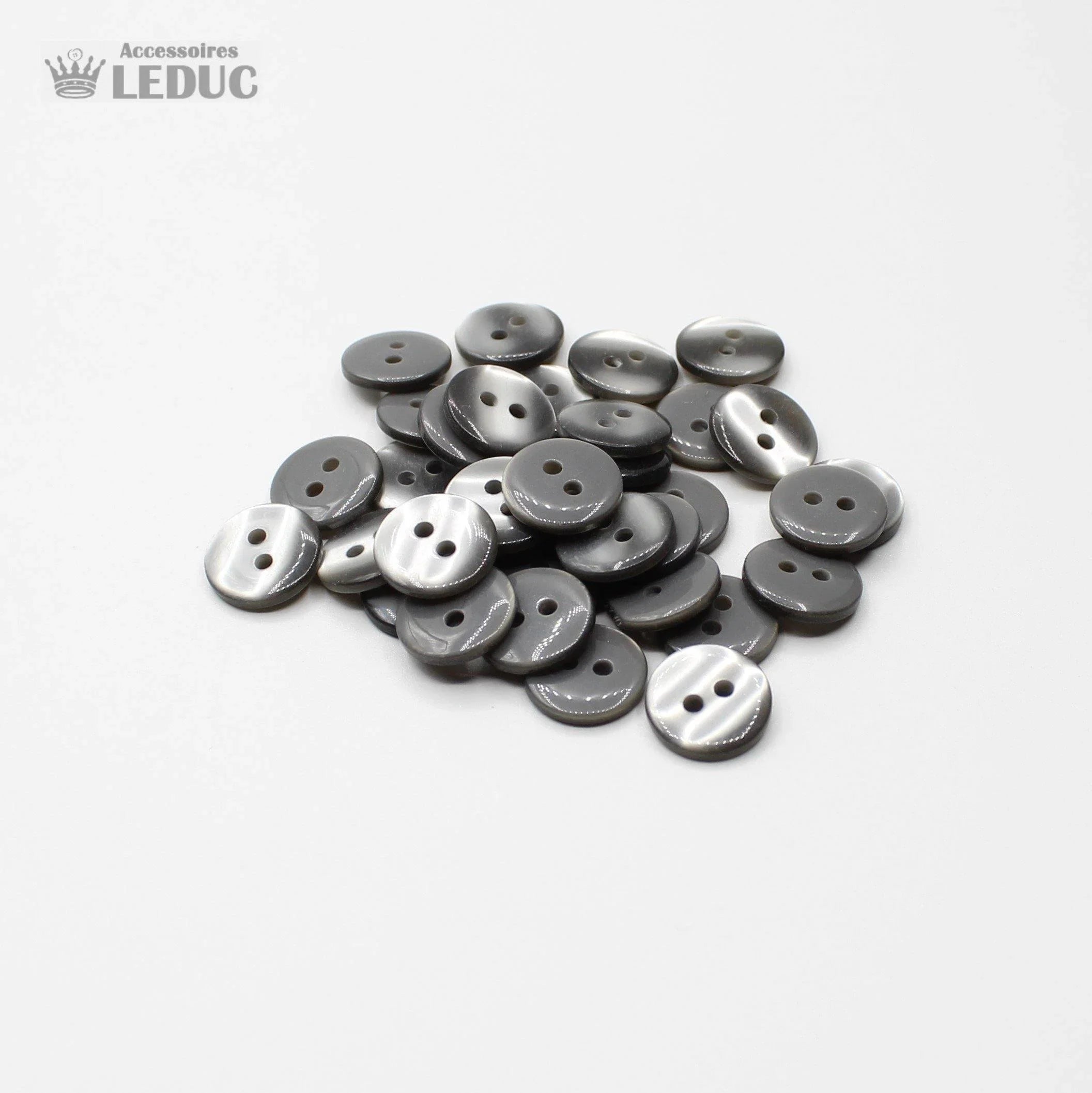 50 pieces - 2 Holes Polyester Button for Blouses 20mm (32") - (KP2 105 32") - ACCESSOIRES LEDUC