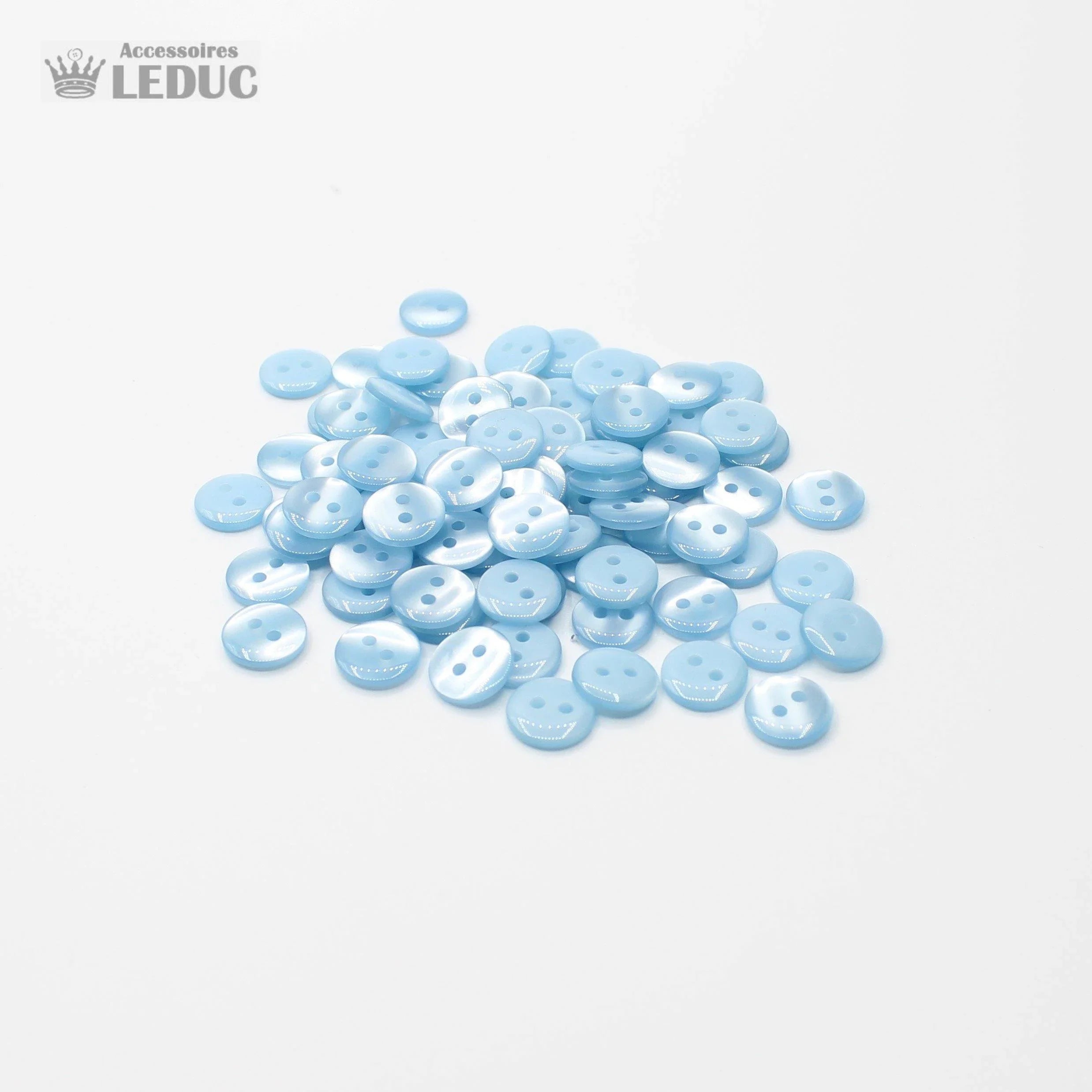 50 pieces - 2 Holes Polyester Button for Blouses 20mm (32") - (KP2 105 32") - ACCESSOIRES LEDUC