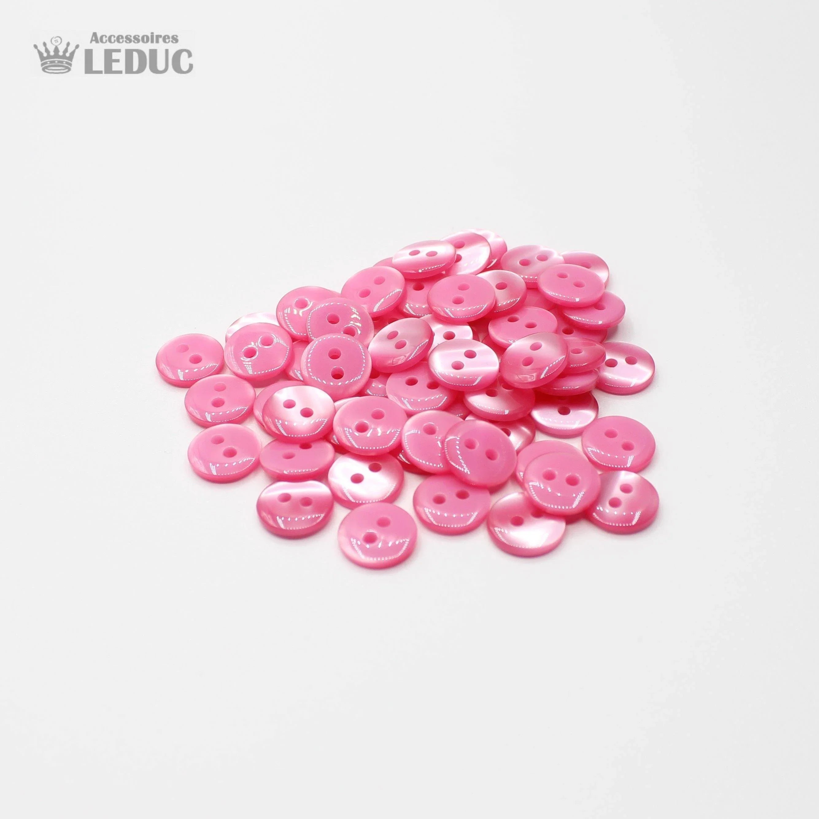 50 pieces - 2 Holes Polyester Button for Blouses 20mm (32") - (KP2 105 32") - ACCESSOIRES LEDUC