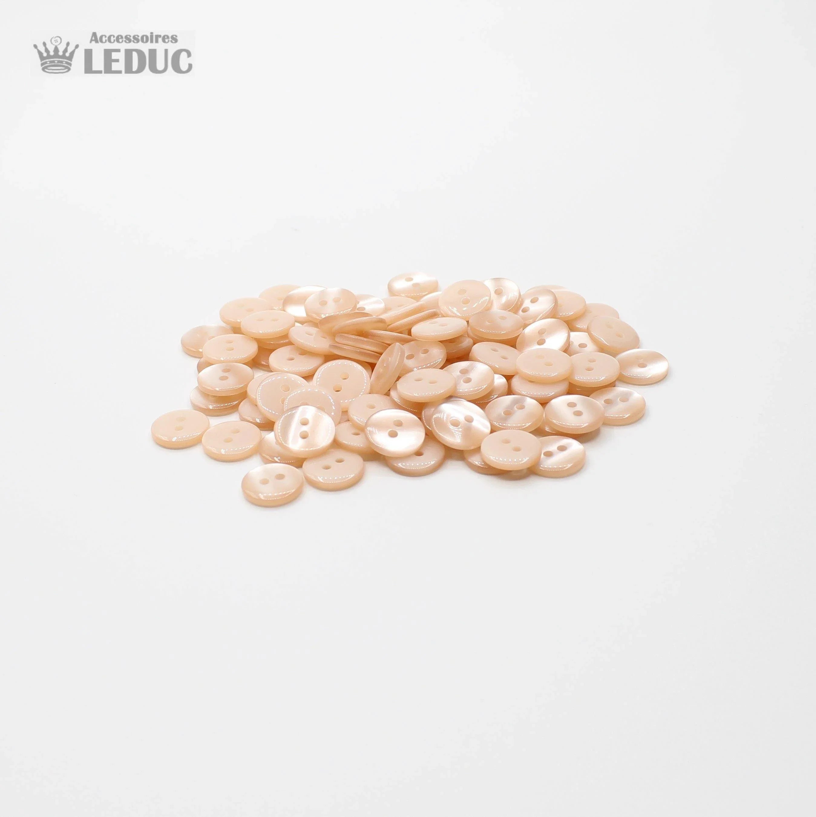 50 pieces - 2 Holes Polyester Button for Blouses 20mm (32") - (KP2 105 32") - ACCESSOIRES LEDUC
