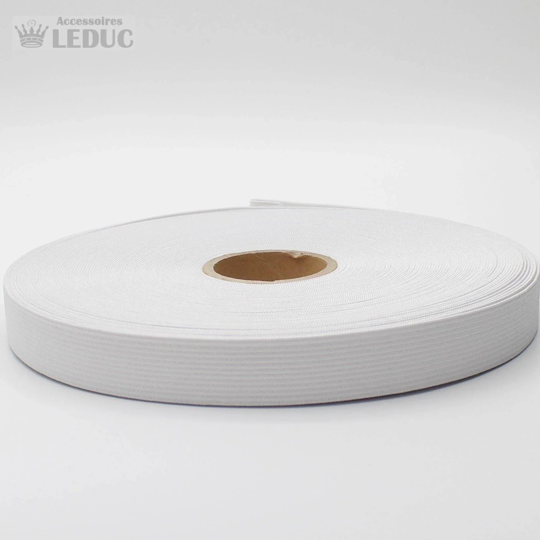 50m Knitted Elastic Black or White - European Quality - available in 15/20/25/30/35/40/45/50/60/70/80/90/100/110 or 120mm #200/xx - ACCESSOIRES LEDUC BV