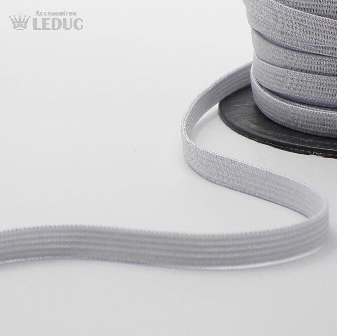 100 METRES - 10mm WHITE or BLACK KNITTED Elastic - ACCESSOIRES LEDUC BV