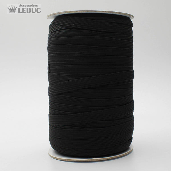 100 METRES - 7mm BLACK Elastic - ACCESSOIRES LEDUC BV