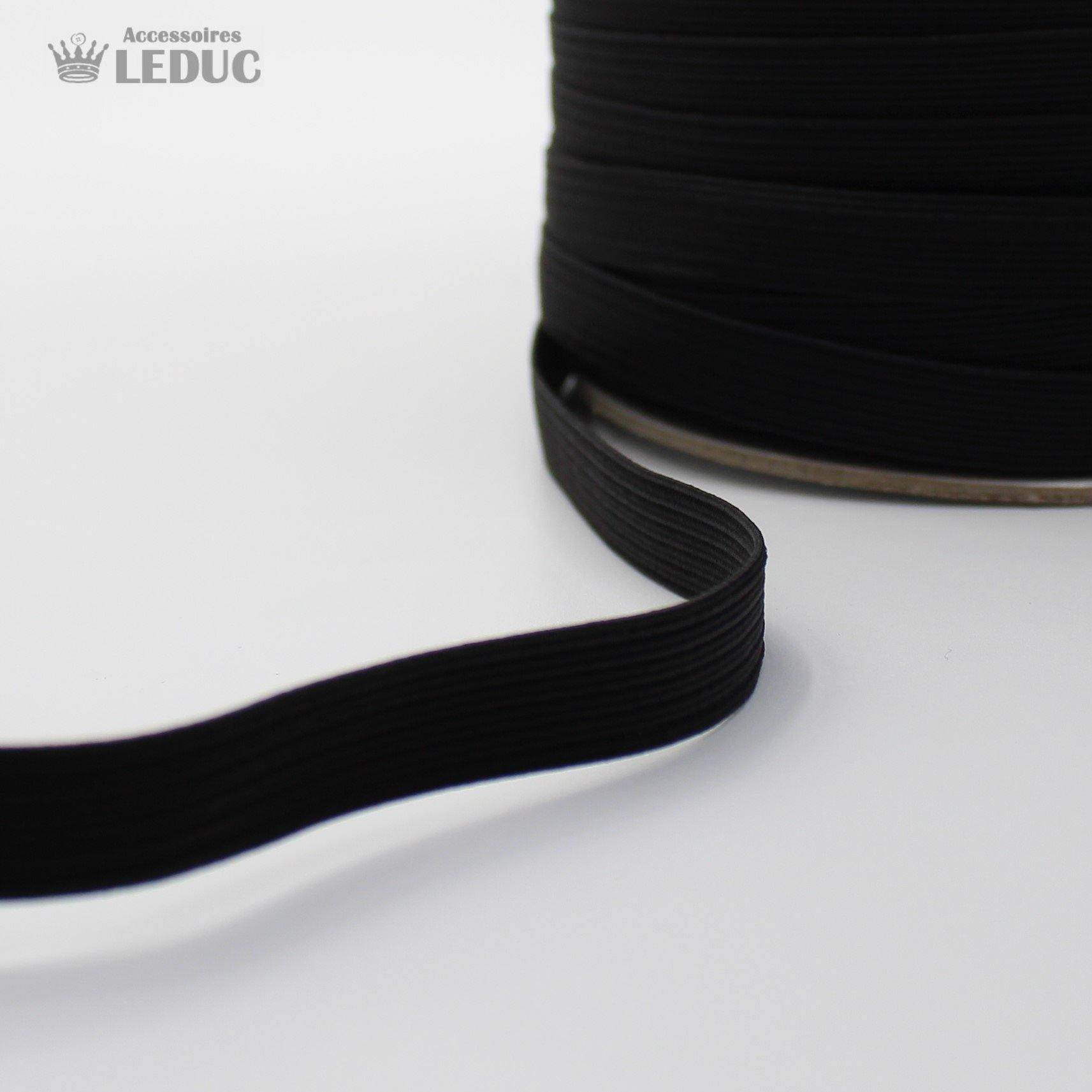 100 METERS BLACK 5mm Elastic - ACCESSOIRES LEDUC BV