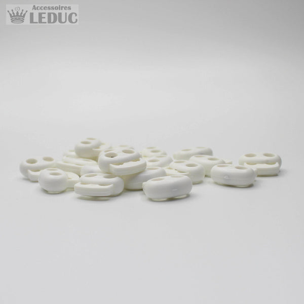 20 Cord Stoppers Black or White - ACCESSOIRES LEDUC BV