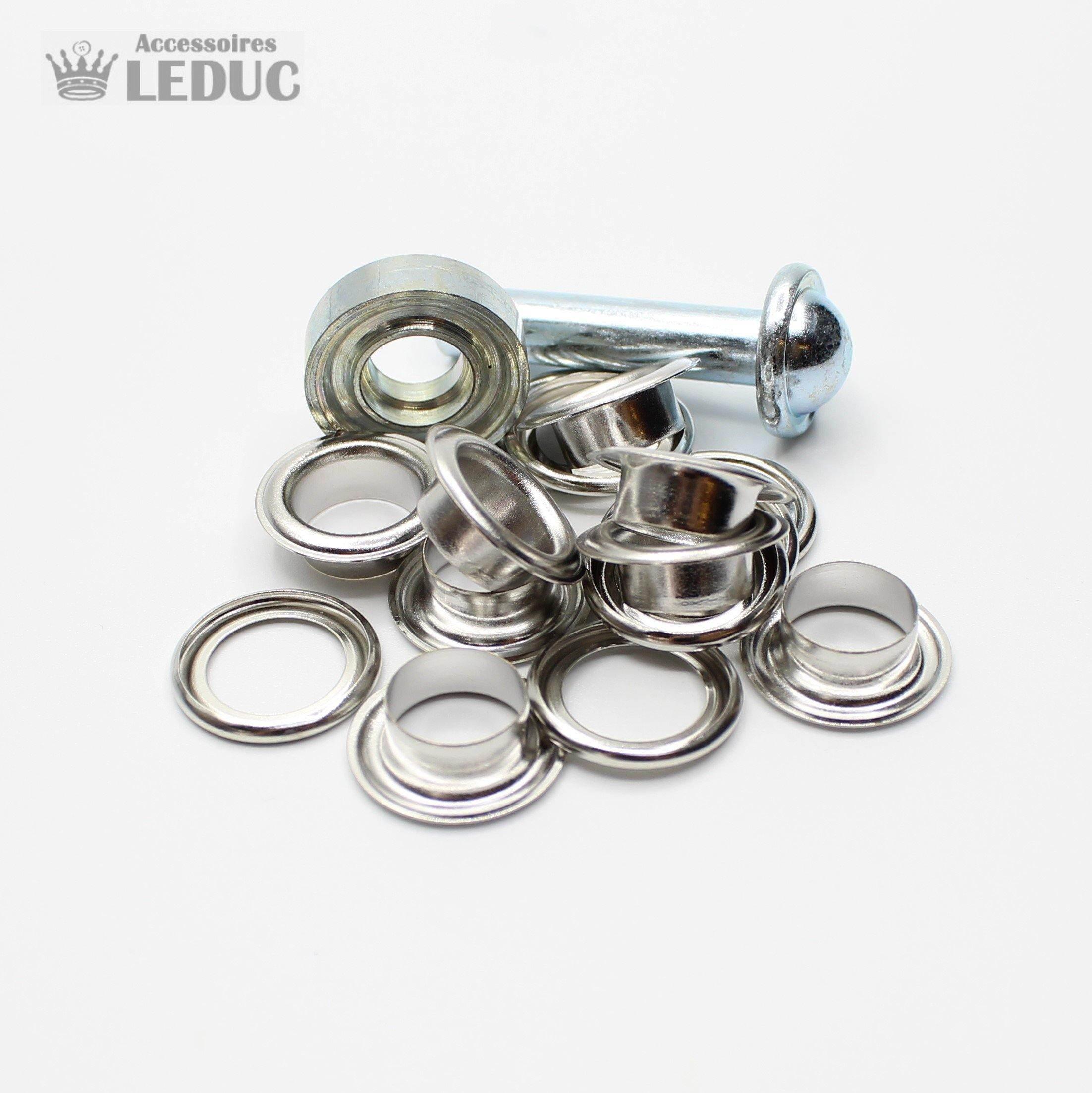 Eyelets Gold , Silver, Bronze, Gunmetal and Rust with Tool - ACCESSOIRES LEDUC BV