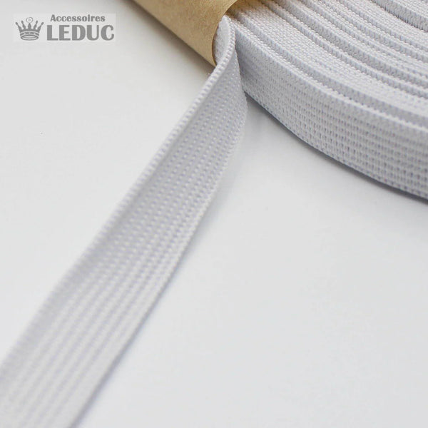 10 METERS - 10mm Knitted Elastic (Black or White) - ACCESSOIRES LEDUC BV