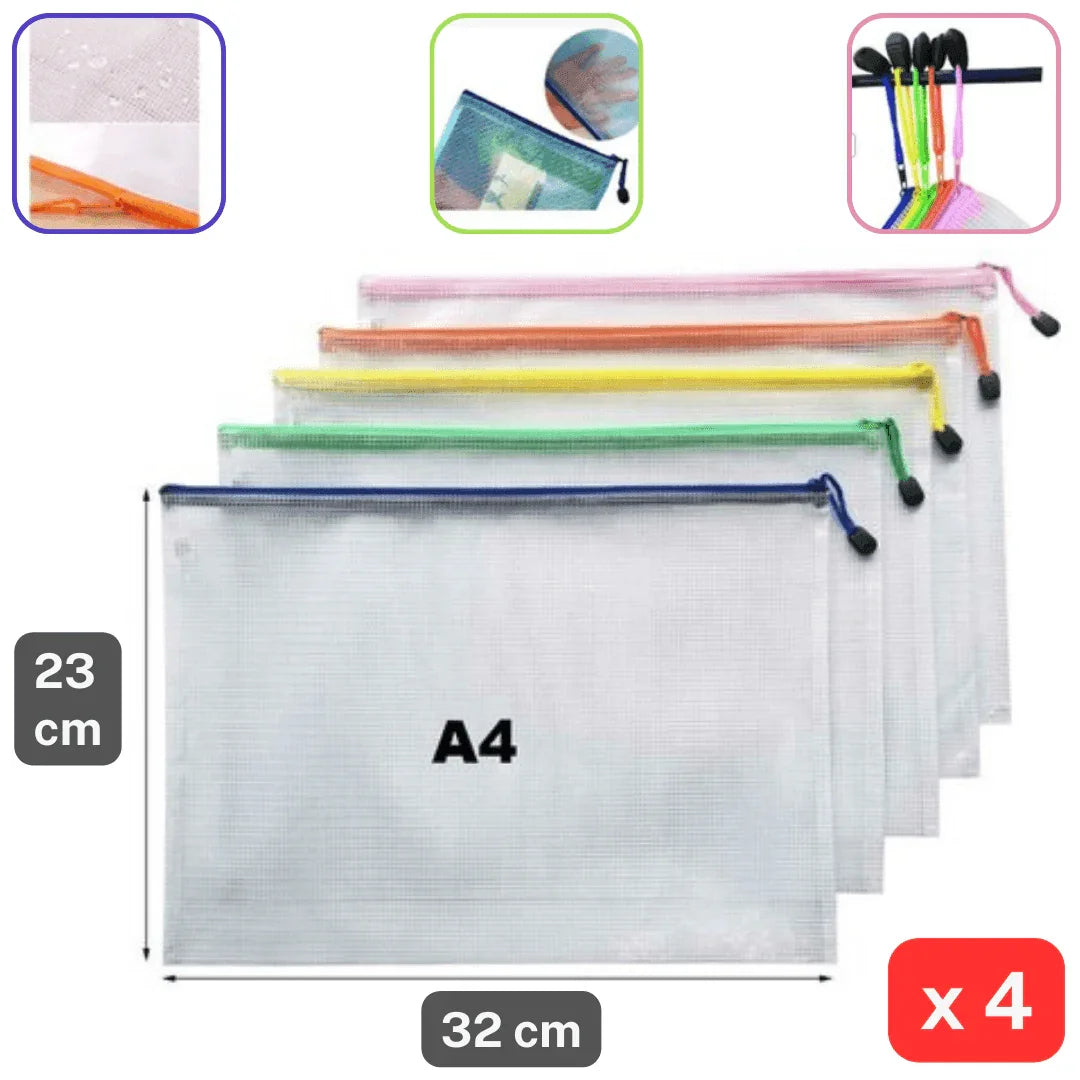 Set of Pouches (random colours) with zip, waterproof #HAB1x013 - ACCESSOIRES LEDUC BV