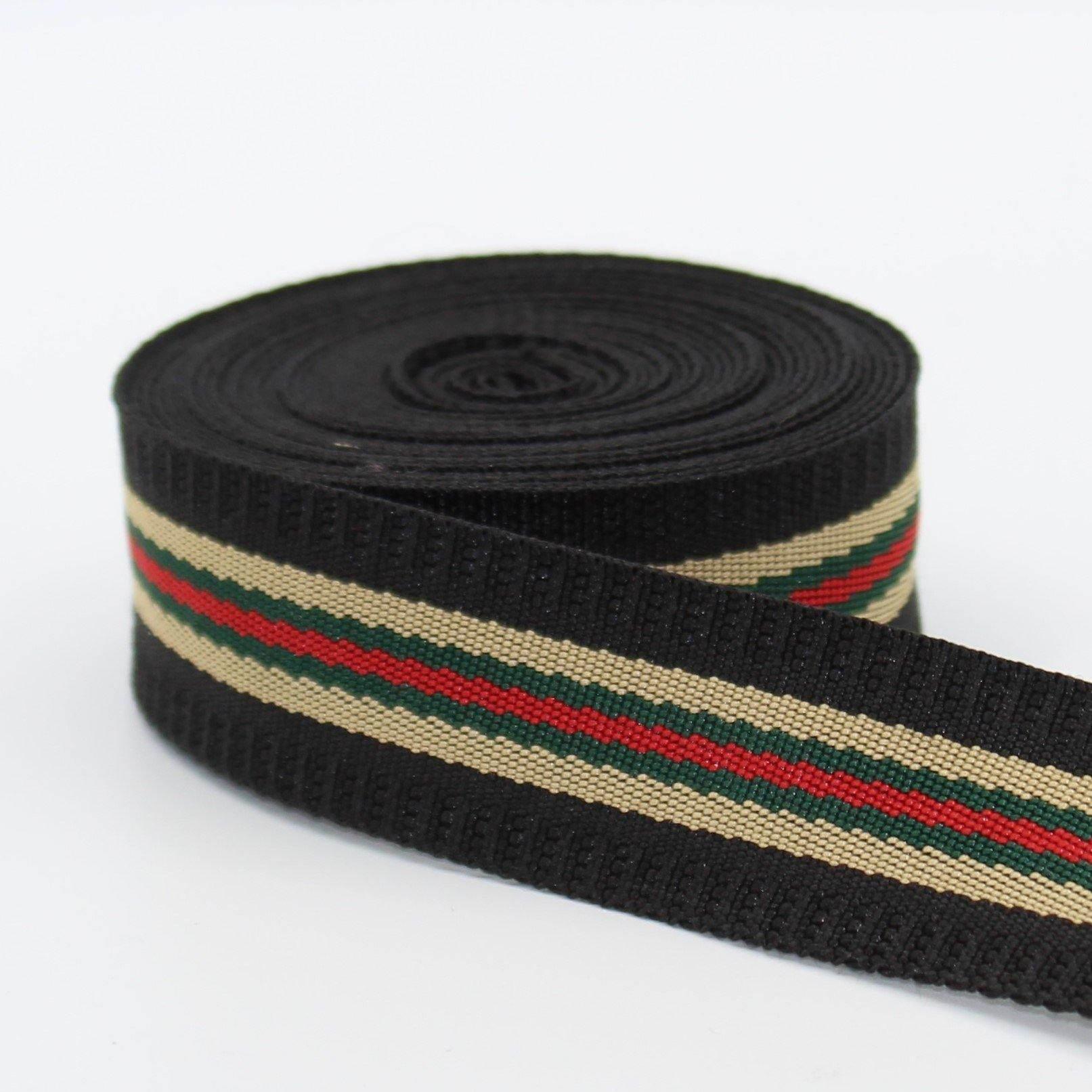 5 meters Fancy Striped Webbing 30mm #RUB1906 - ACCESSOIRES LEDUC BV
