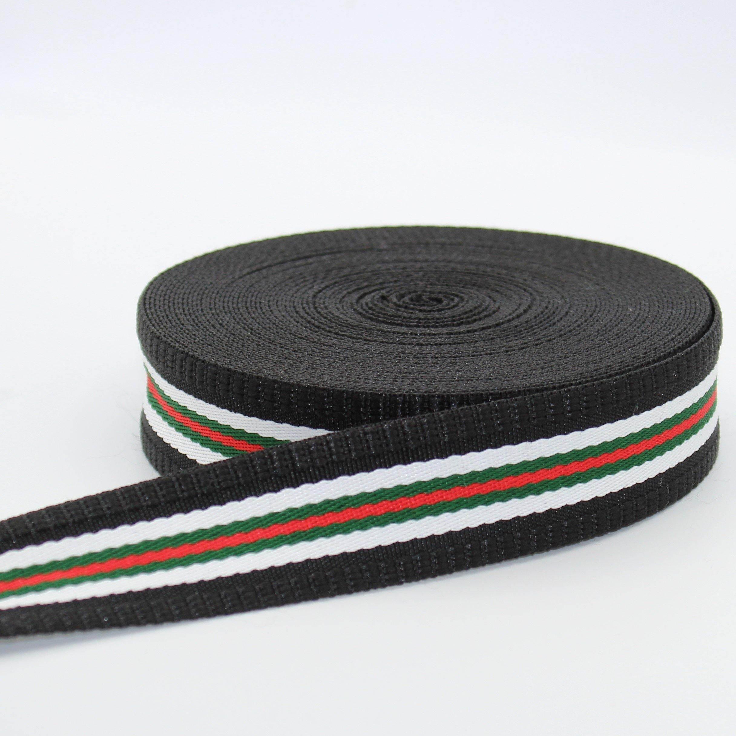 5 meters Fancy Striped Webbing 40mm #RUB1906 - ACCESSOIRES LEDUC BV