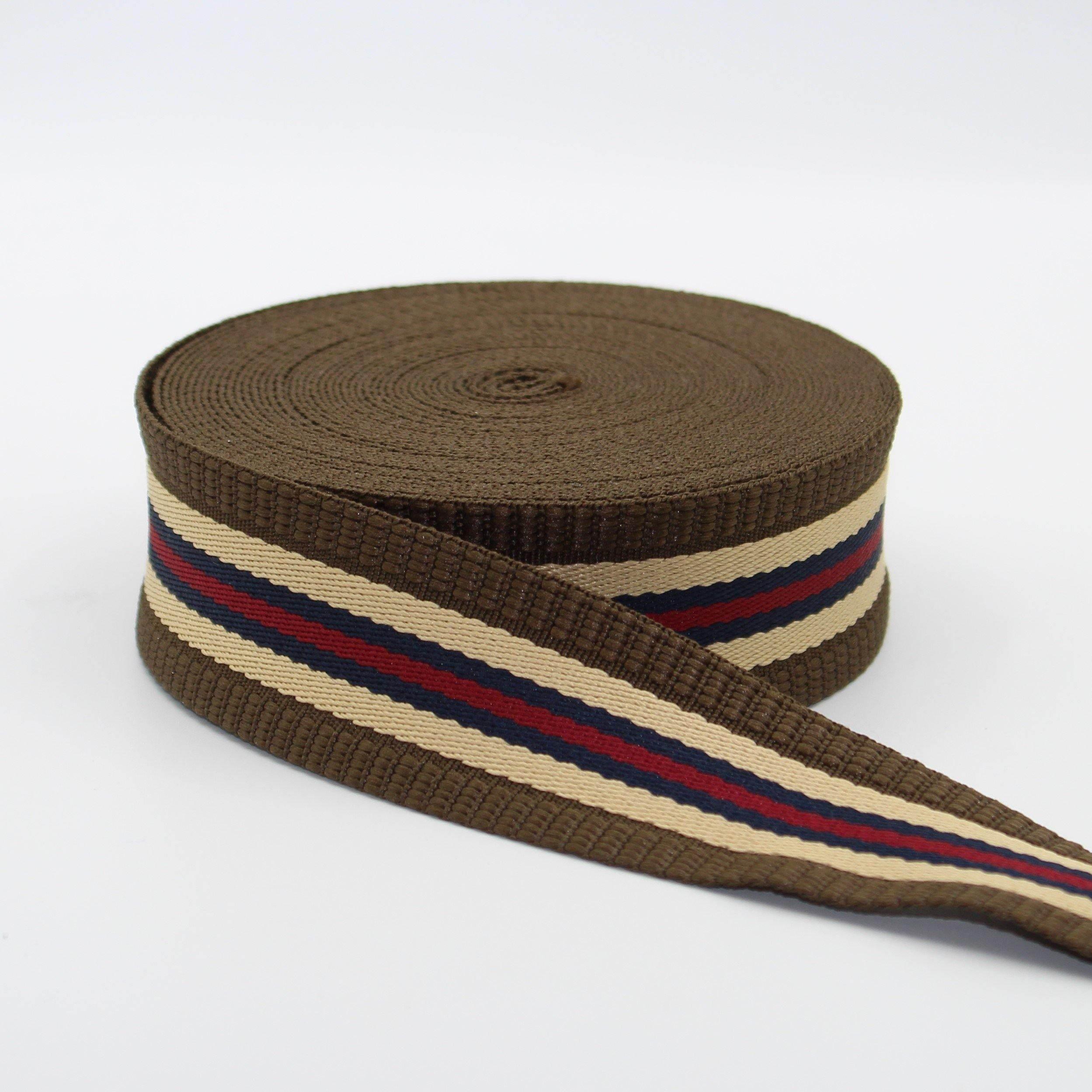 5 meters Fancy Striped Webbing 30mm #RUB1906 - ACCESSOIRES LEDUC BV