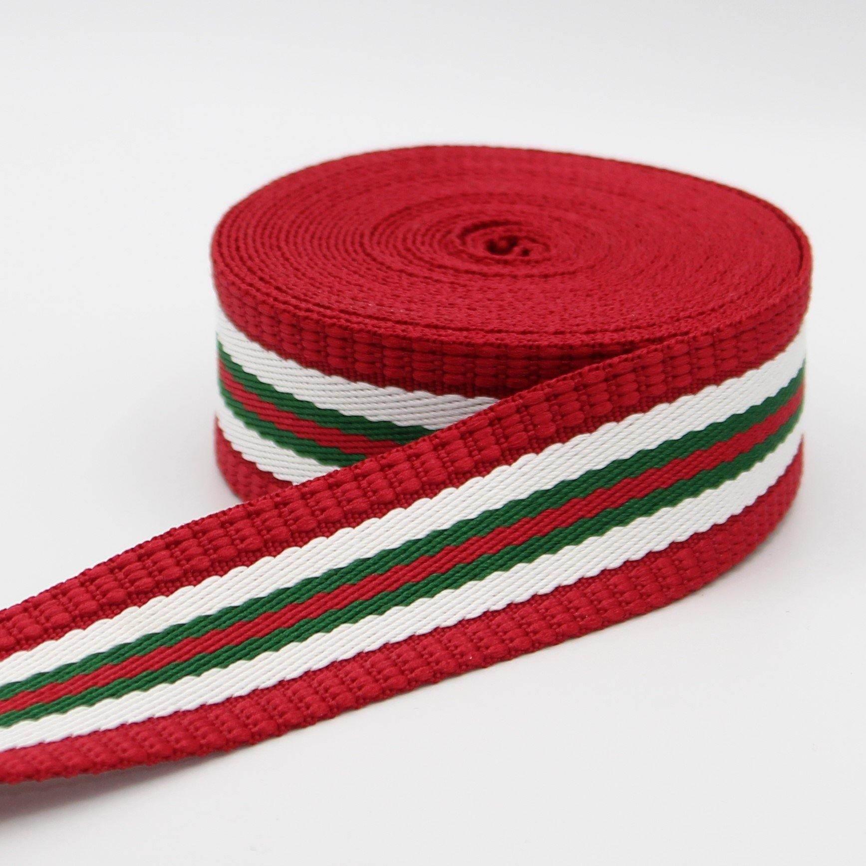 5 meters Fancy Striped Webbing 30mm #RUB1906 - ACCESSOIRES LEDUC BV