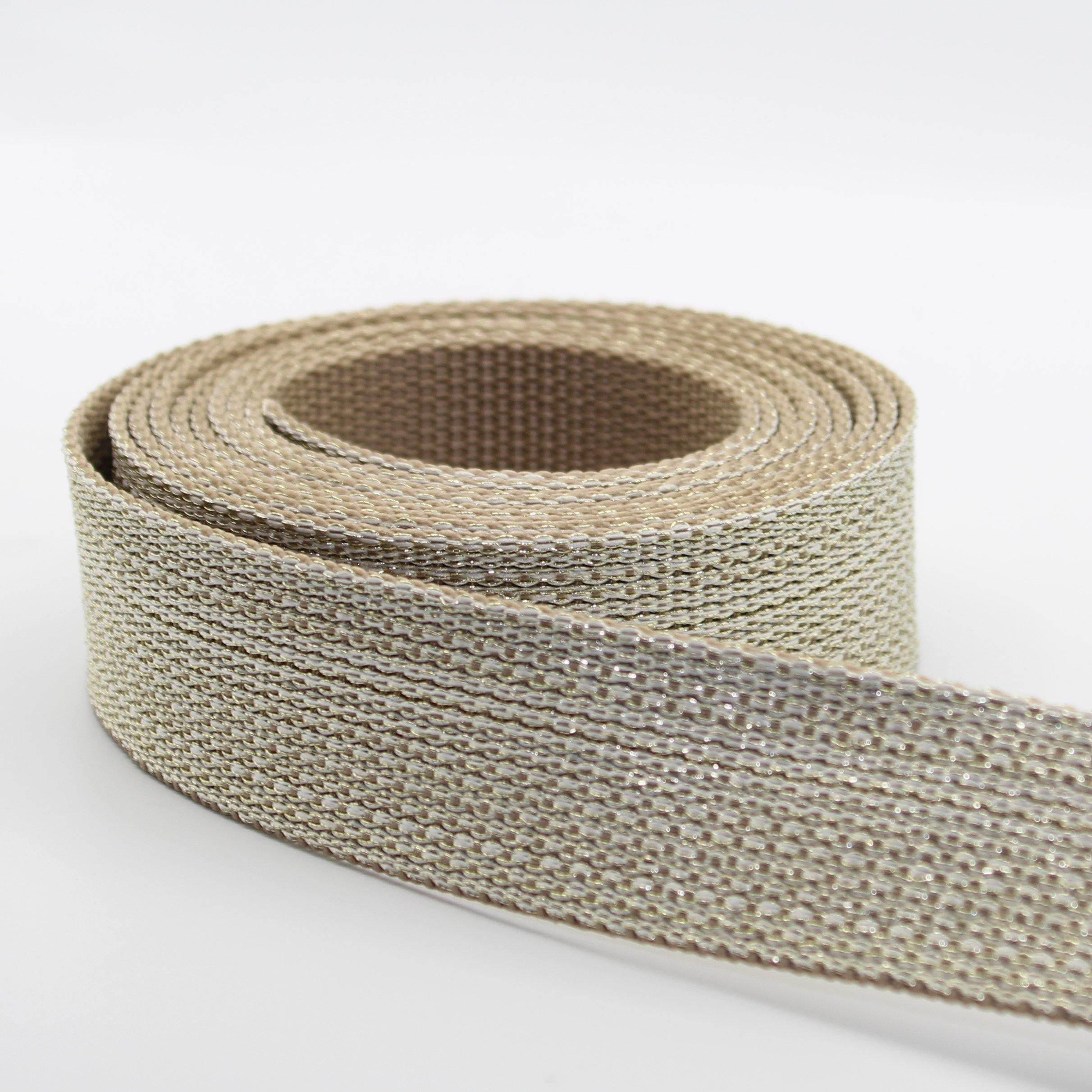 5 meters Lurex Webbing 36mm #RUB1940 - ACCESSOIRES LEDUC BV
