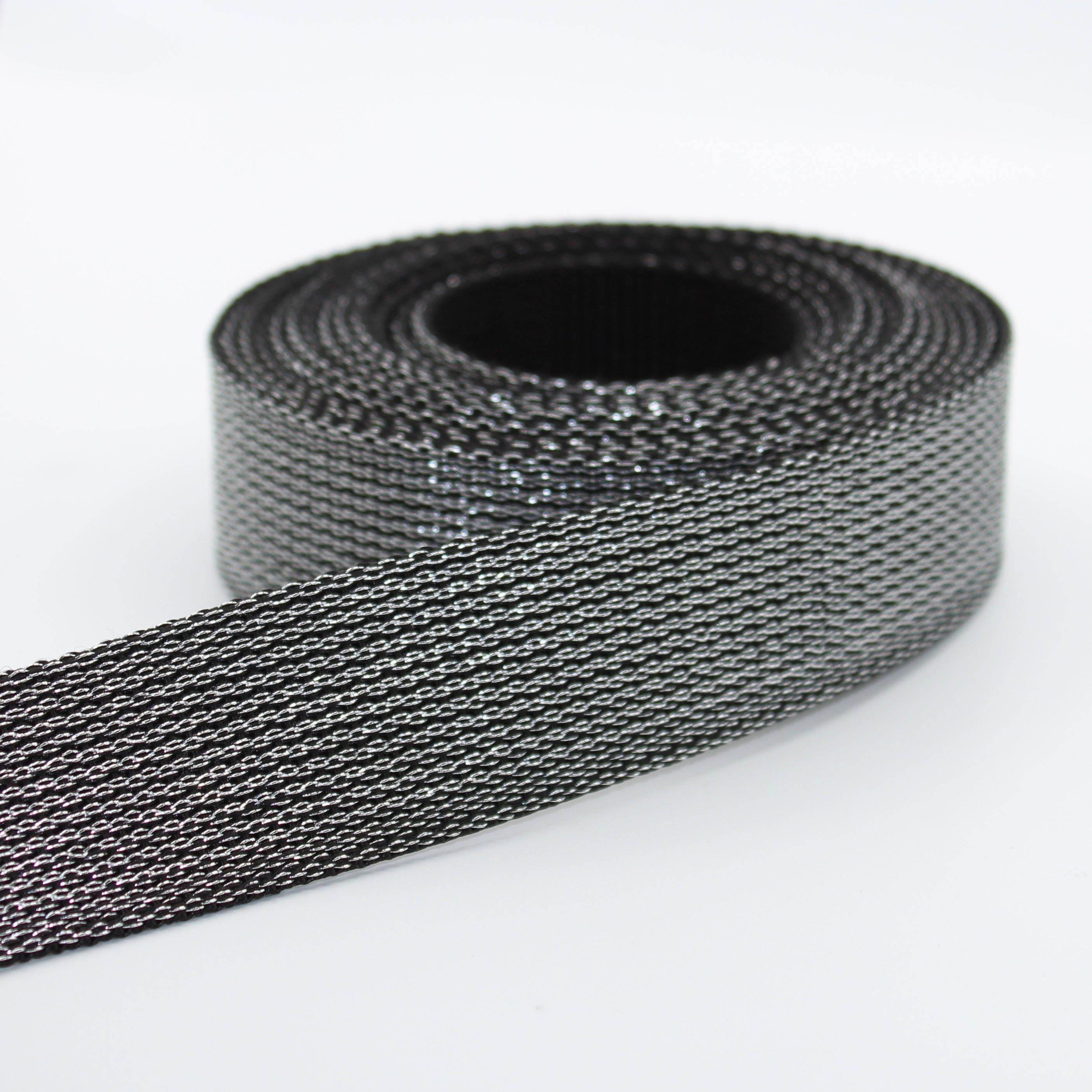 5 meters Lurex Webbing 36mm #RUB1940 - ACCESSOIRES LEDUC BV