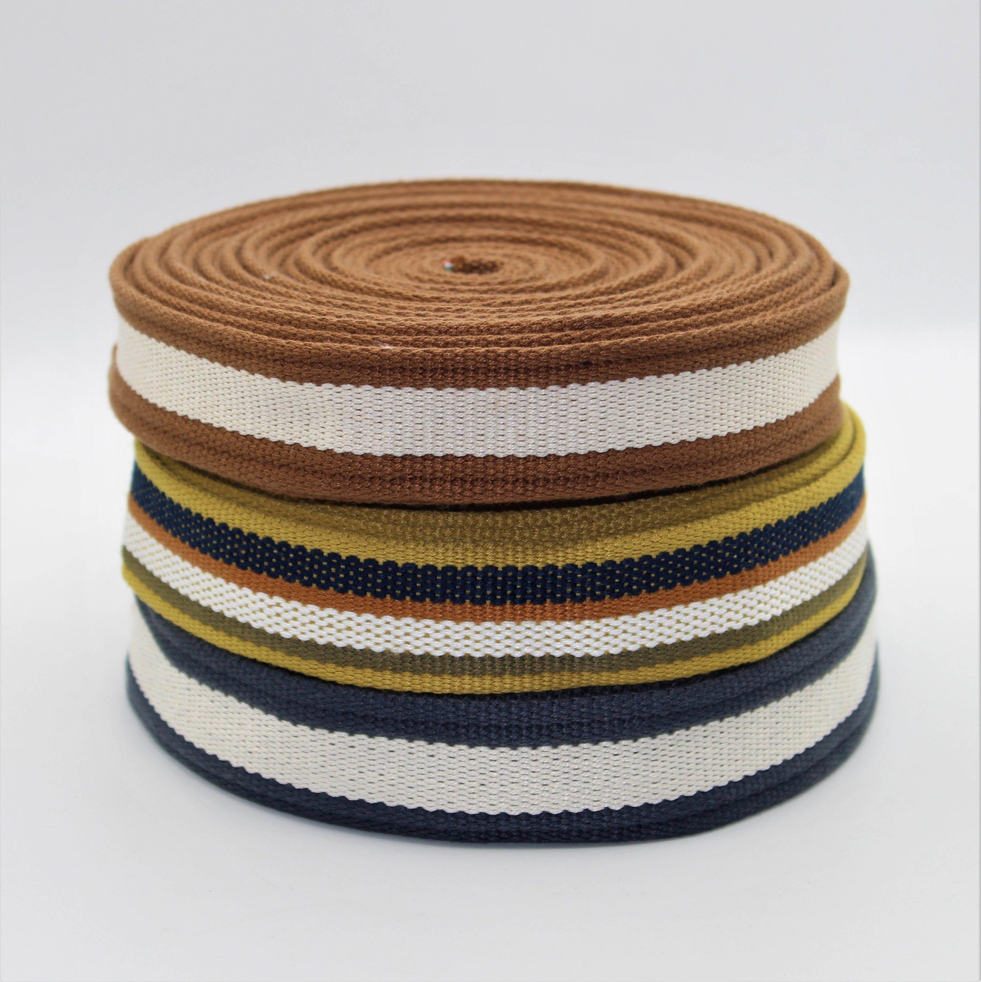 5 Meters 30mm Thick Striped Webbing #RUB1965 - ACCESSOIRES LEDUC BV
