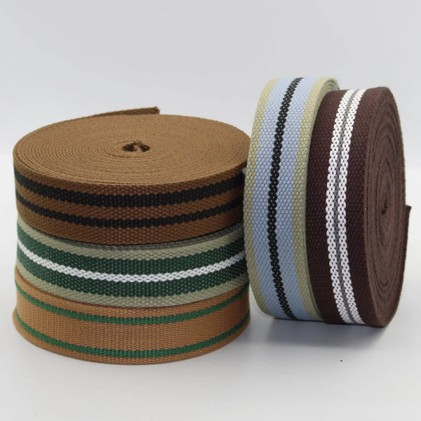 5 meters 30mm Old Style Striped Webbing #RUB1992 - ACCESSOIRES LEDUC BV