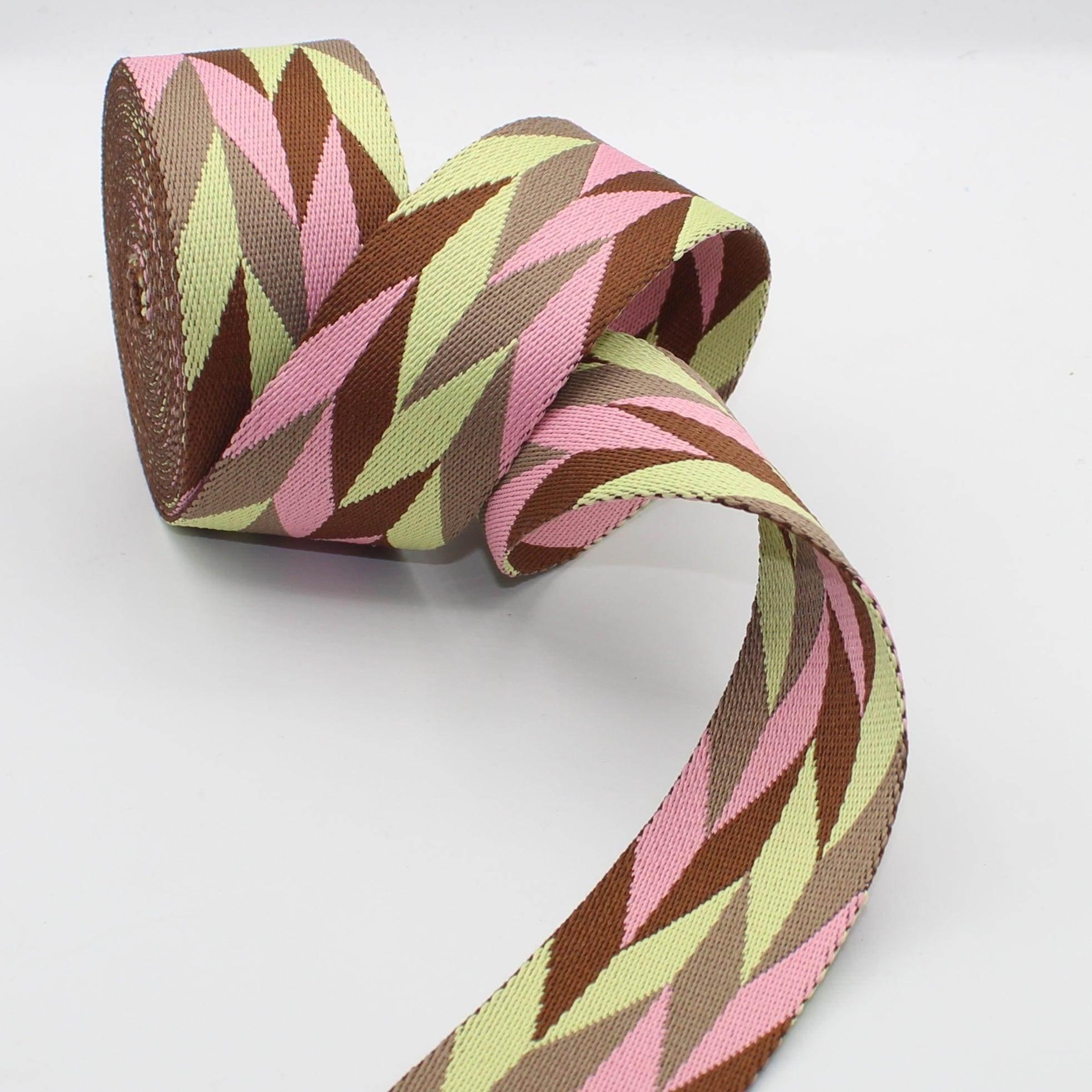 5 Meters 50mm Striped Arrow Mosaic Webbing #RUB1995 - ACCESSOIRES LEDUC BV