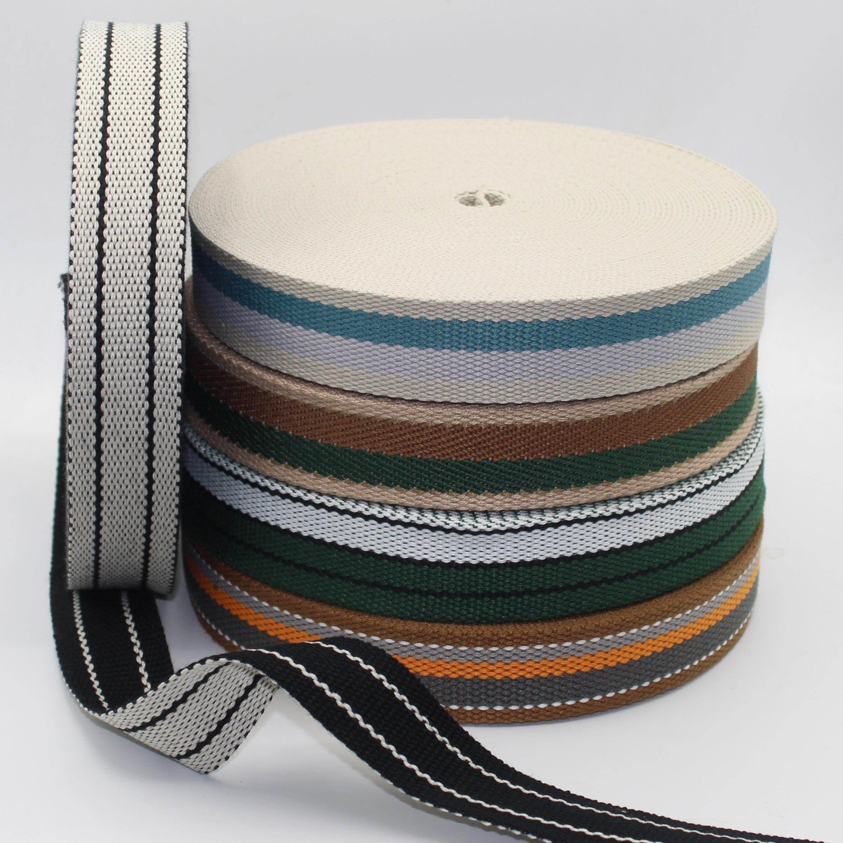 5 Meters of Fancy Striped Webbing 30mm #RUB3525 - ACCESSOIRES LEDUC BV