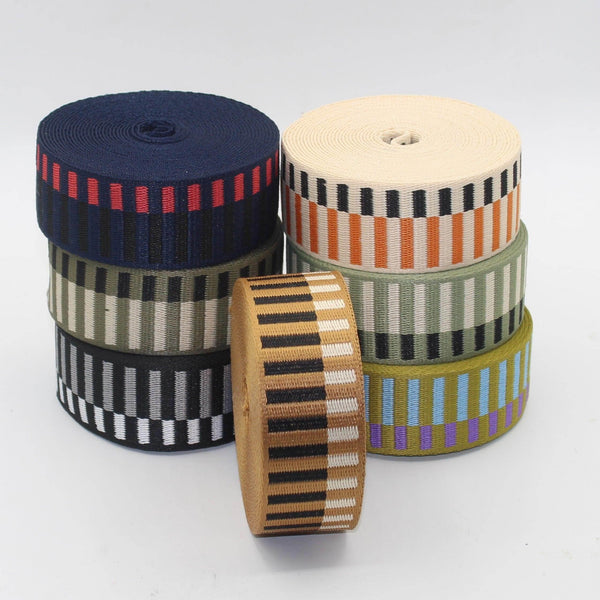 Geometric Asymmetric Webbing 40mm #RUB3537 - ACCESSOIRES LEDUC BV