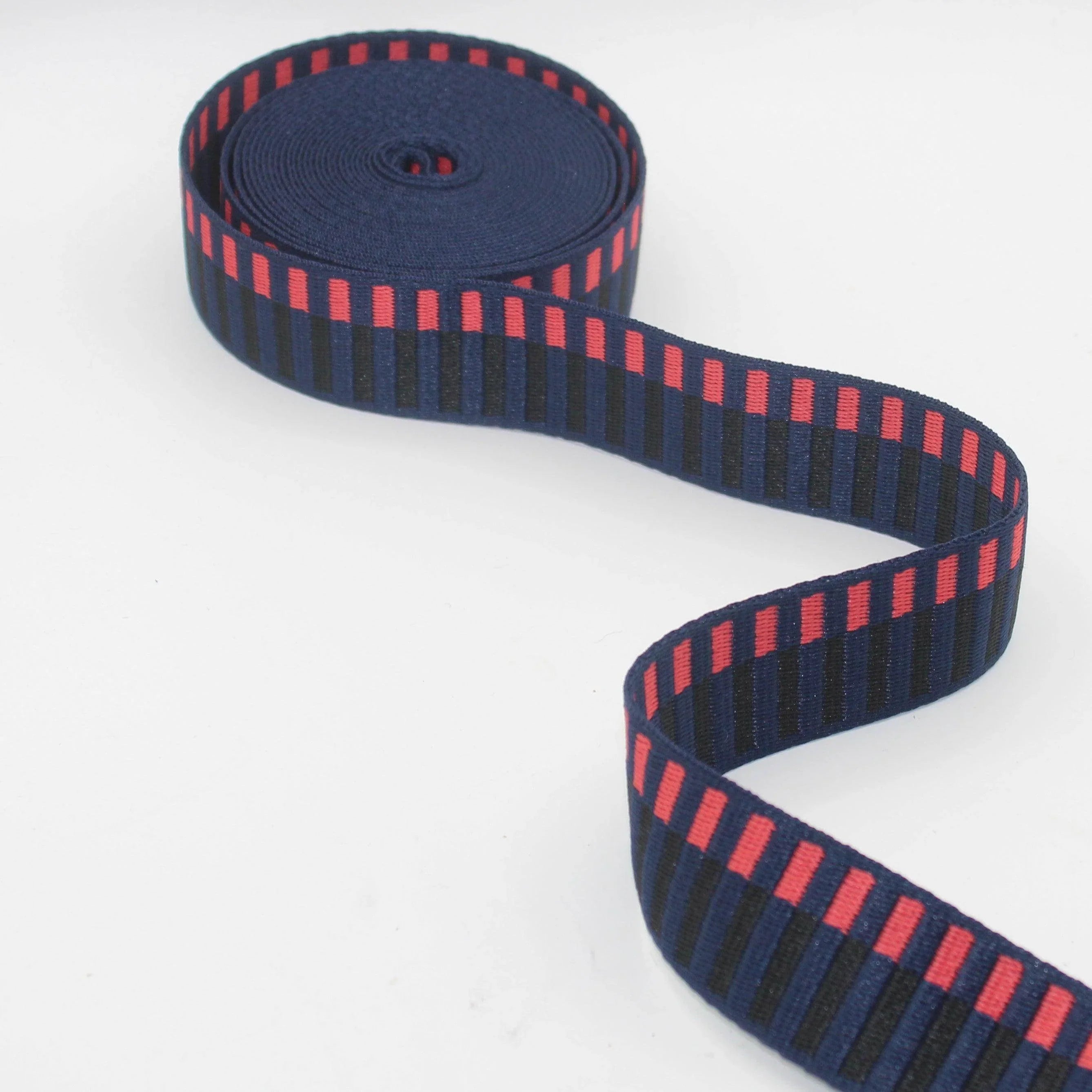 Geometric Asymmetric Webbing 40mm #RUB3537 - ACCESSOIRES LEDUC BV