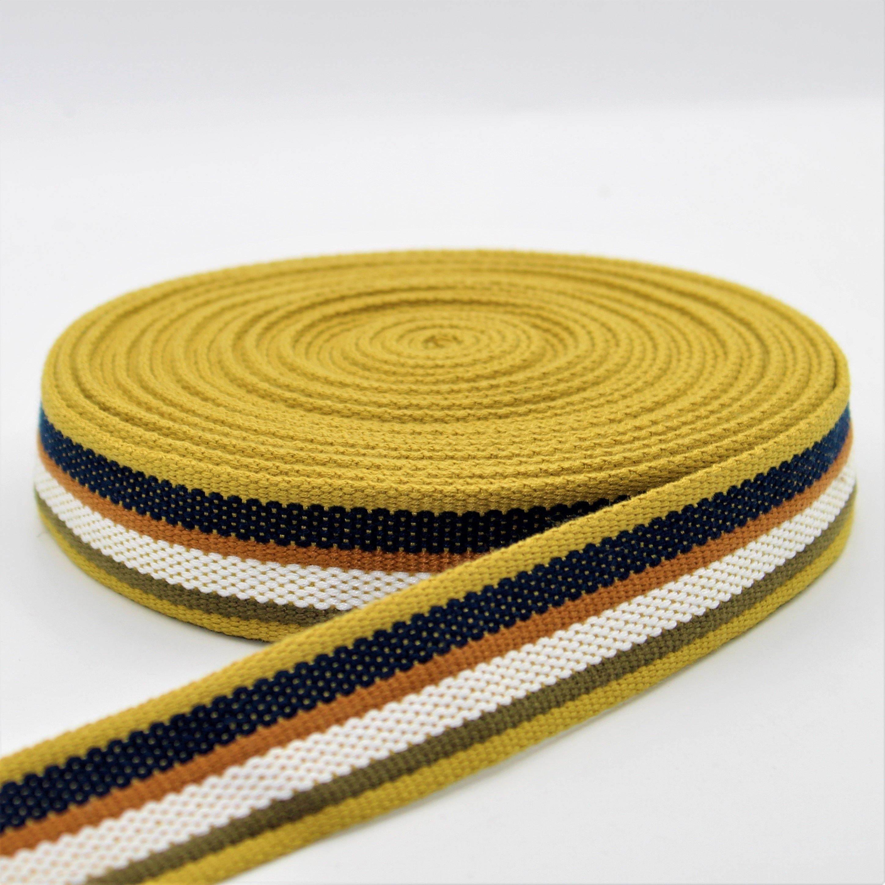 5 Meters 30mm Thick Striped Webbing #RUB1965 - ACCESSOIRES LEDUC BV
