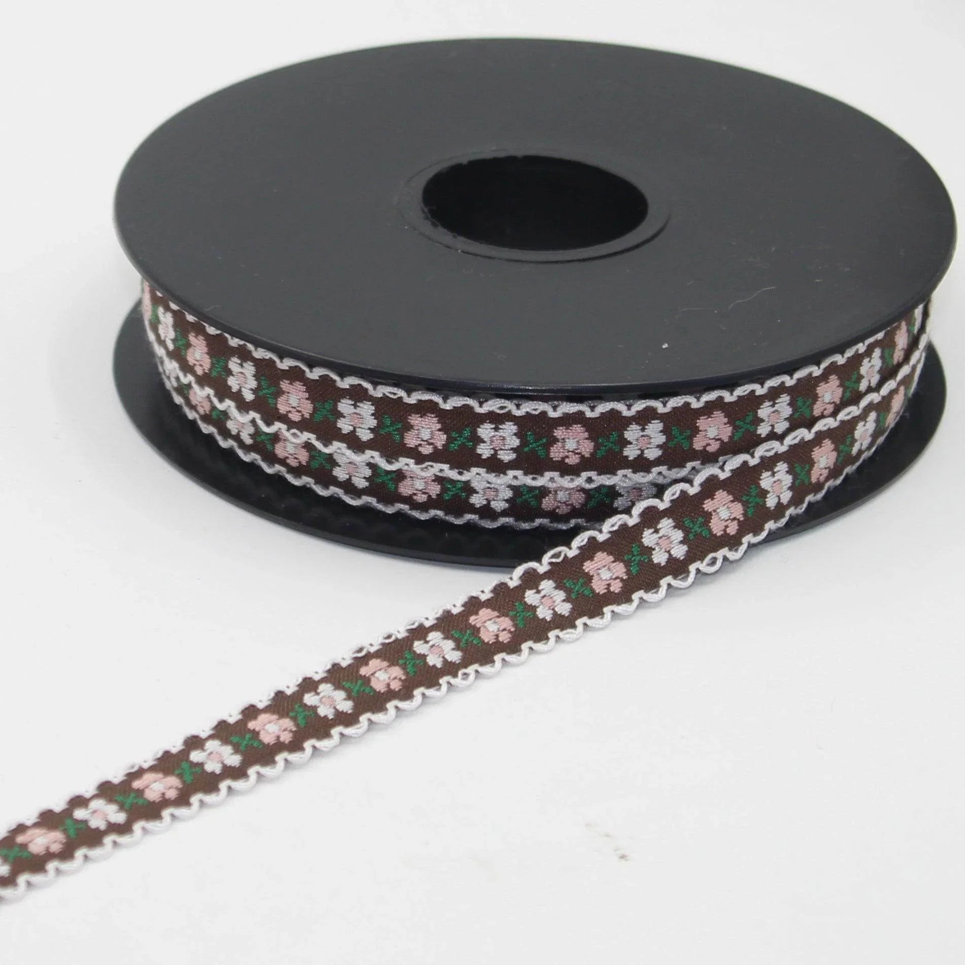 10 meters 12mm Floral Jacquard Braid #JAC4692 - ACCESSOIRES LEDUC BV