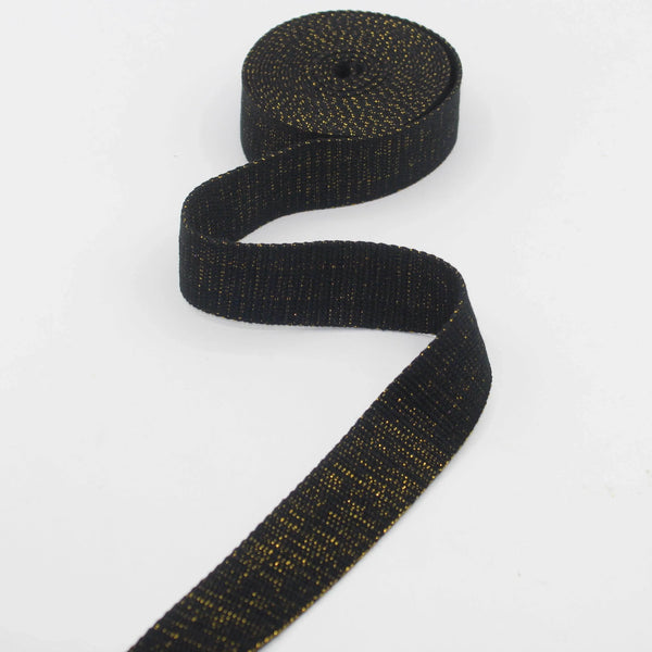 30mm Heavy Cotton Lurex Webbing #RUB3550 5/10/45mt - ACCESSOIRES LEDUC BV