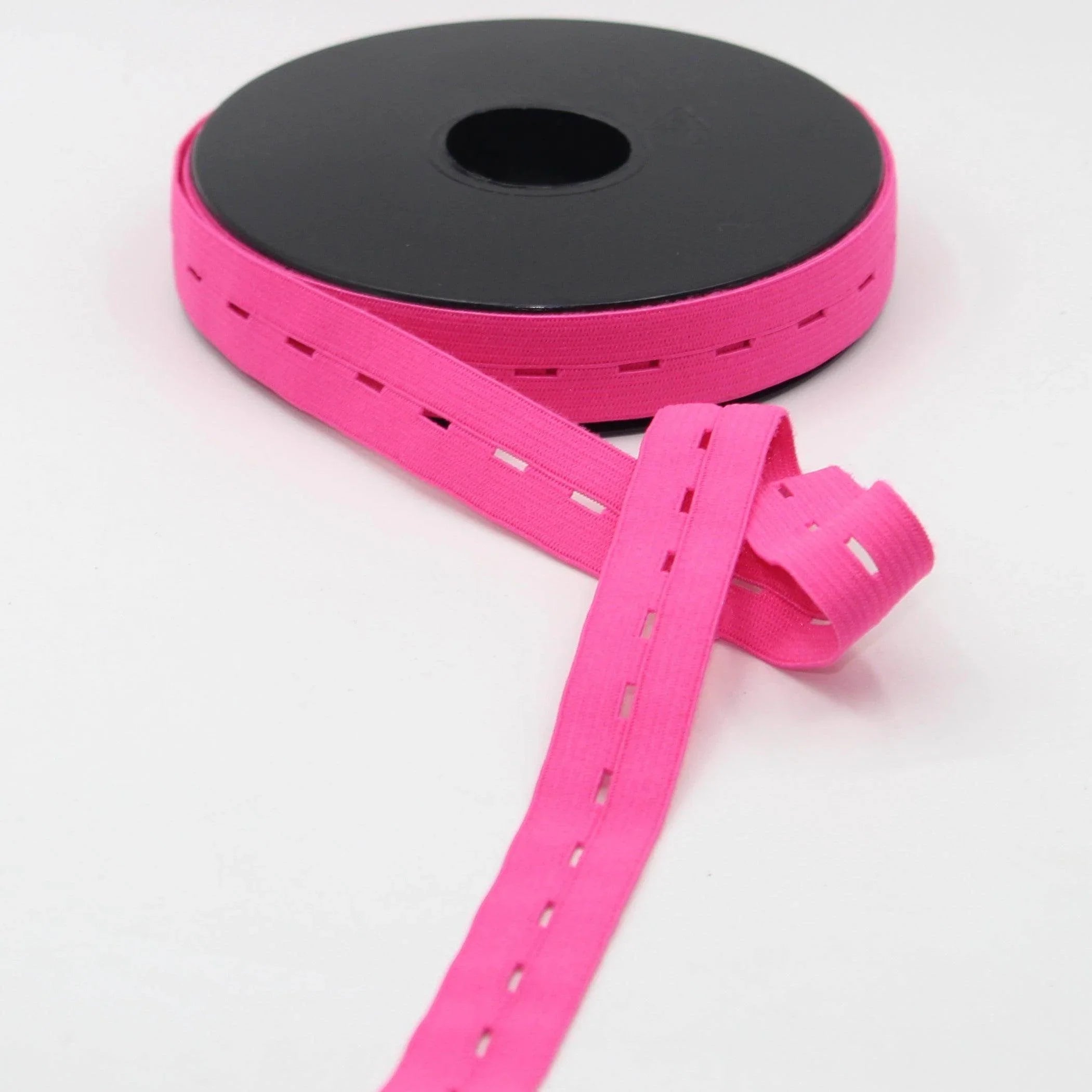 10 meters Coloured Buttonhole Elastic 20mm #ELA3611 - ACCESSOIRES LEDUC BV