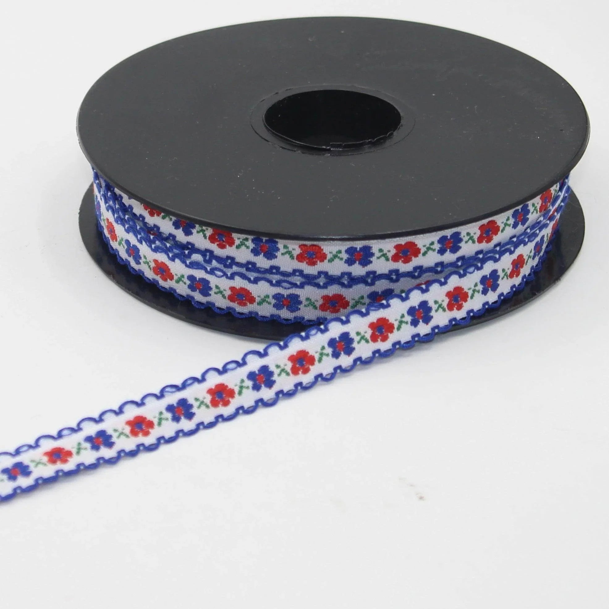 10 meters 12mm Floral Jacquard Braid #JAC4692 - ACCESSOIRES LEDUC BV