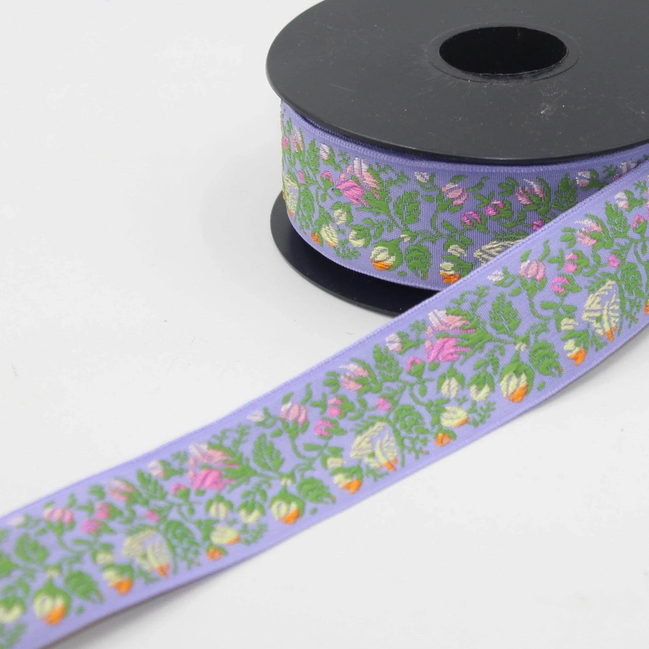 10 meters 32mm Floral Jacquard Braid #JAC4691 - ACCESSOIRES LEDUC BV