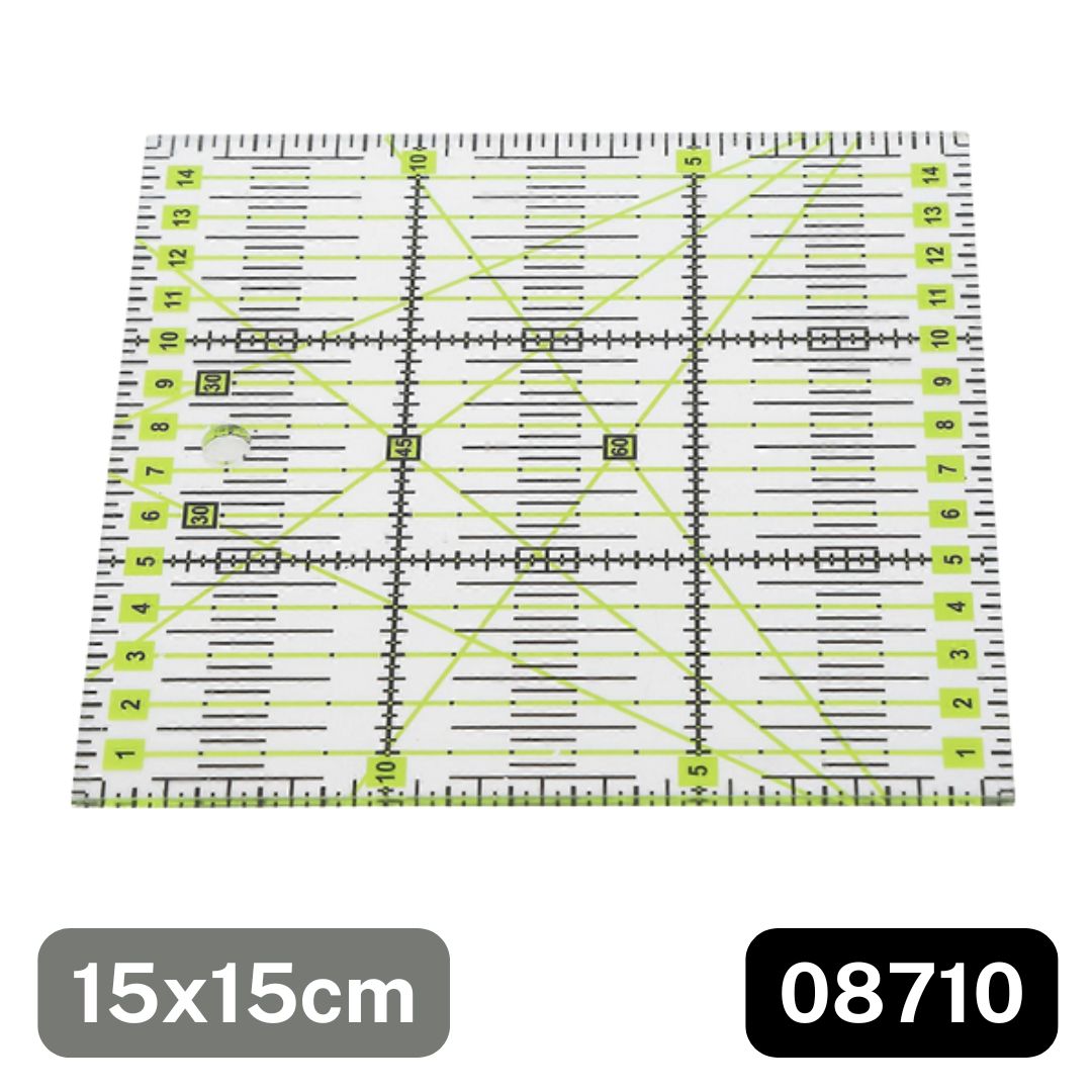 15x15cm Transparent acrylic Ruler for Patchwork and Quilting #08710
