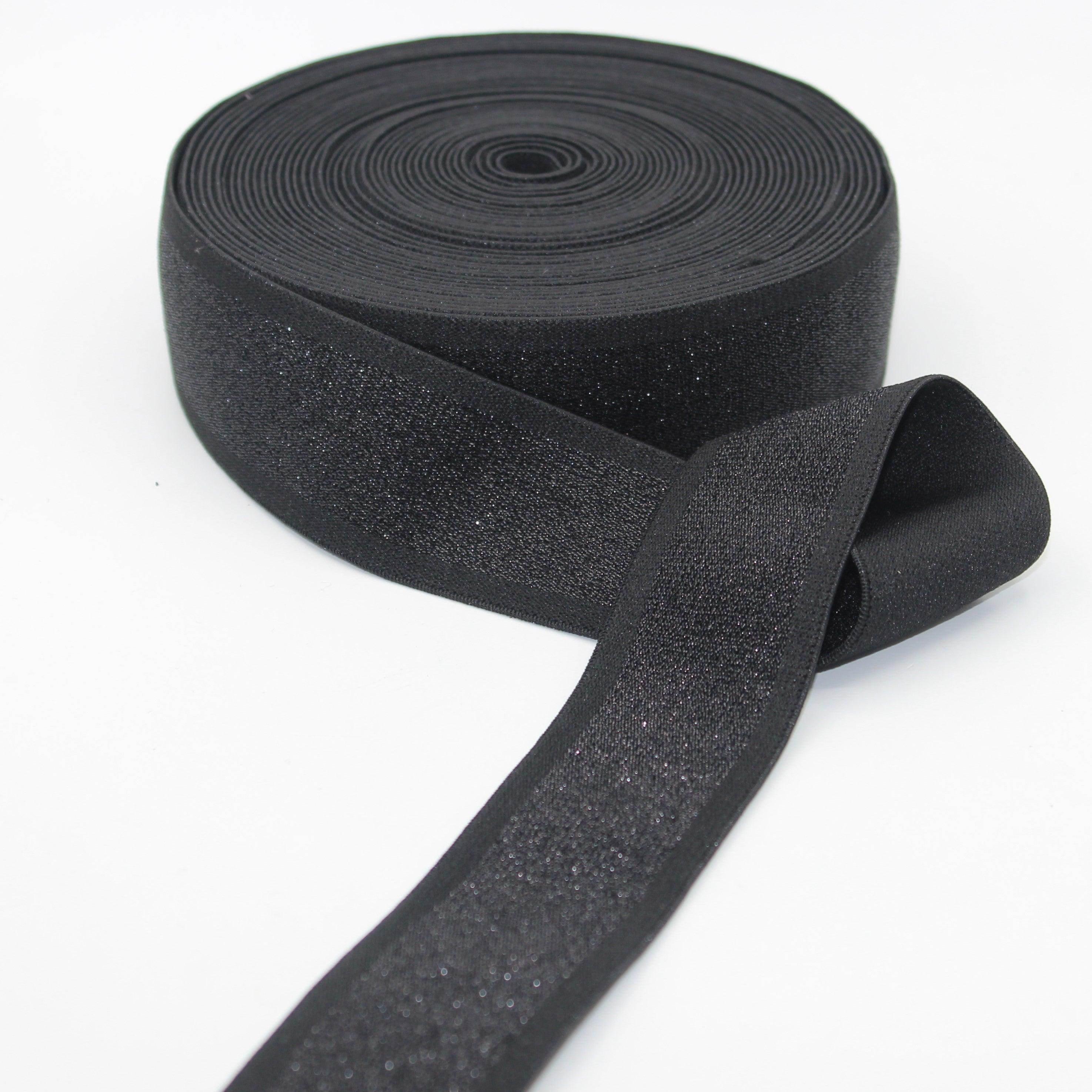 5 meters 40mm Lurex Elastic with 2 plain Edges #ELA2063 - ACCESSOIRES LEDUC BV