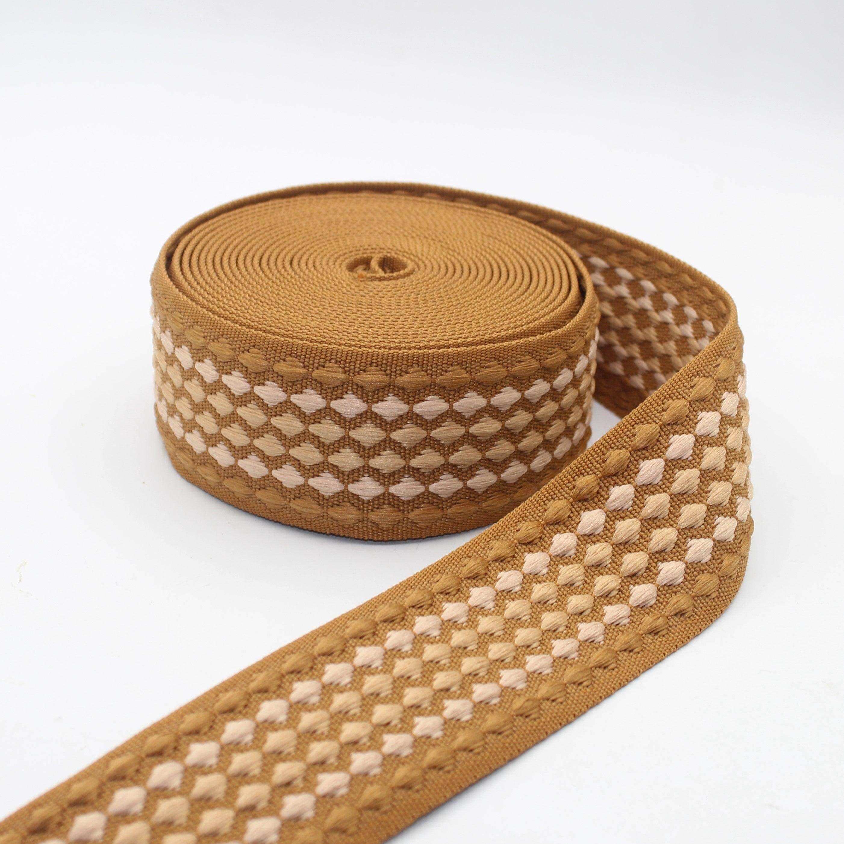 5 Meters Colourful Dots Pattern Fine Webbing 5cm #RUB3559 - ACCESSOIRES LEDUC BV