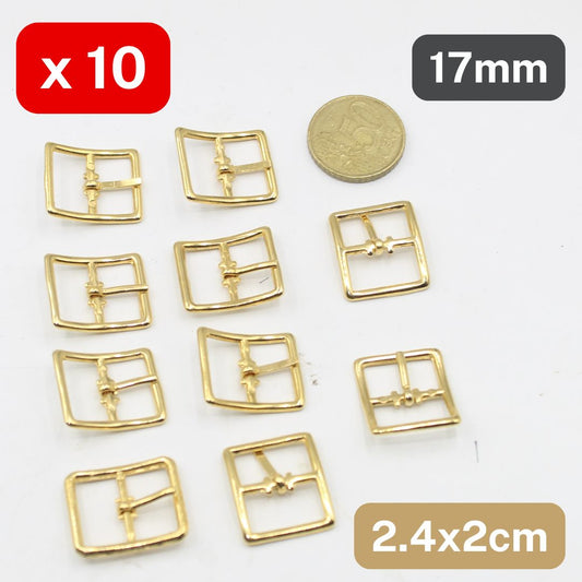 Set of 10 small Metal Buckles, available in 3 different styles - ACCESSOIRES LEDUC BV